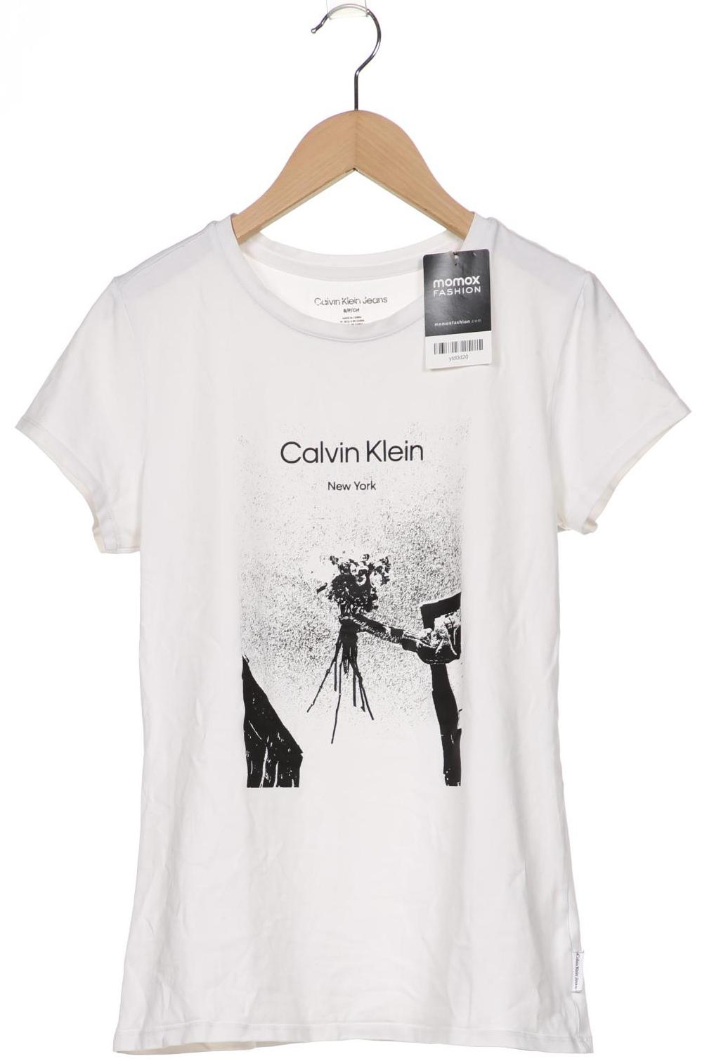 

Calvin Klein Jeans Damen T-Shirt, weiß, Gr. 36