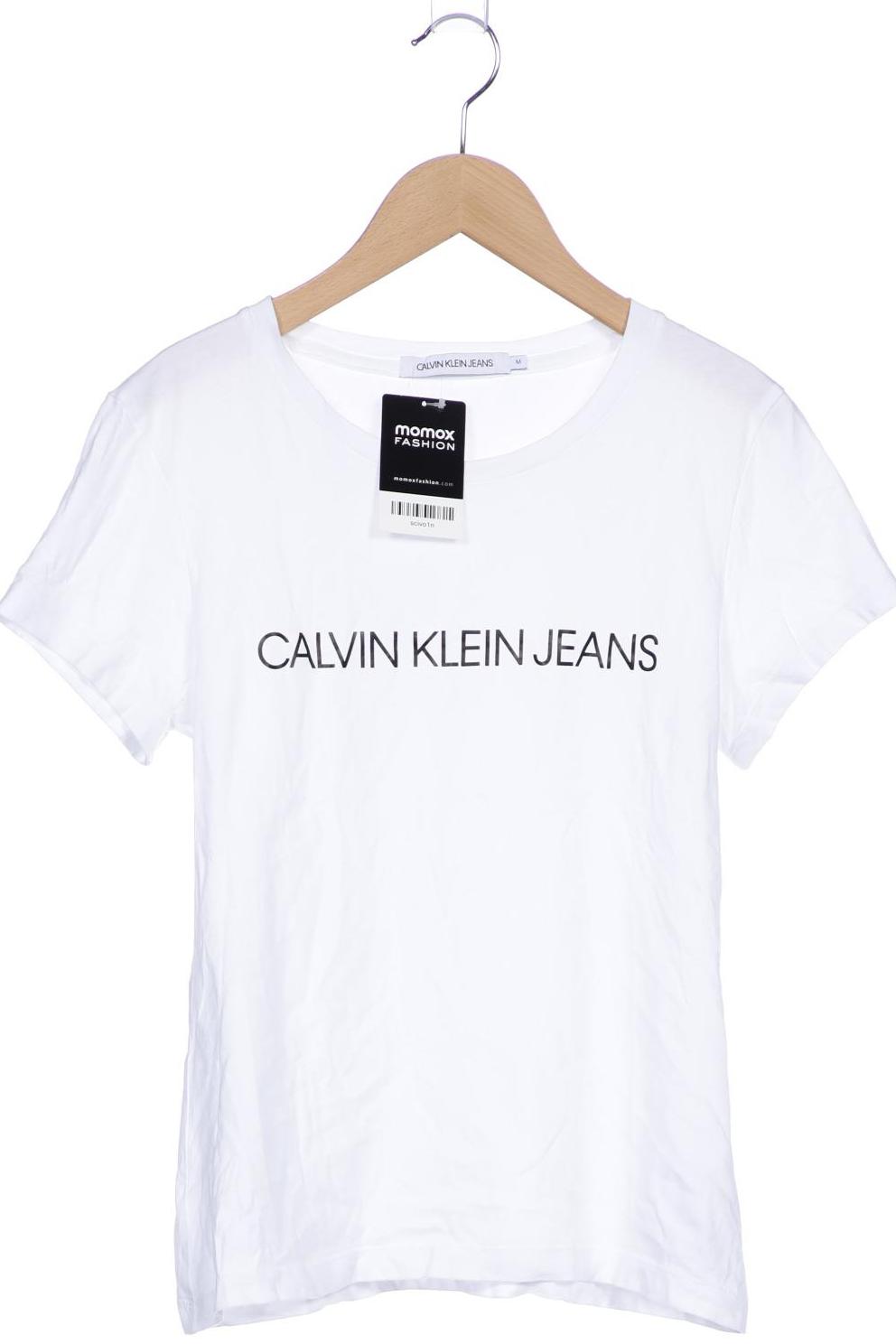 

Calvin Klein Jeans Damen T-Shirt, weiß, Gr. 38