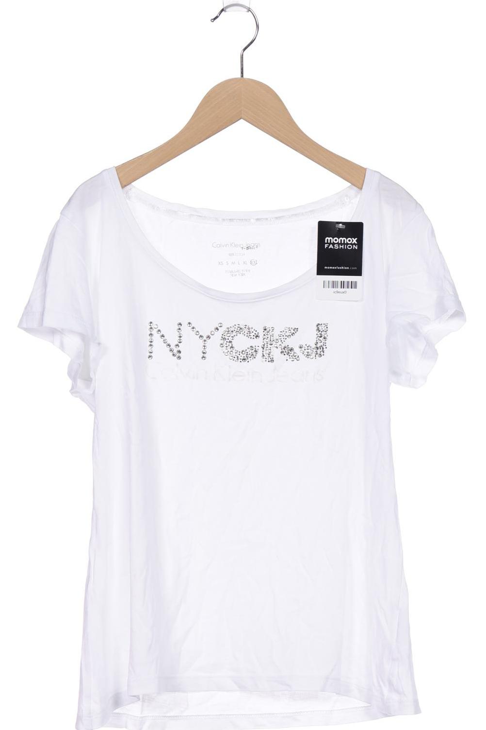 

Calvin Klein Jeans Damen T-Shirt, weiß, Gr. 46