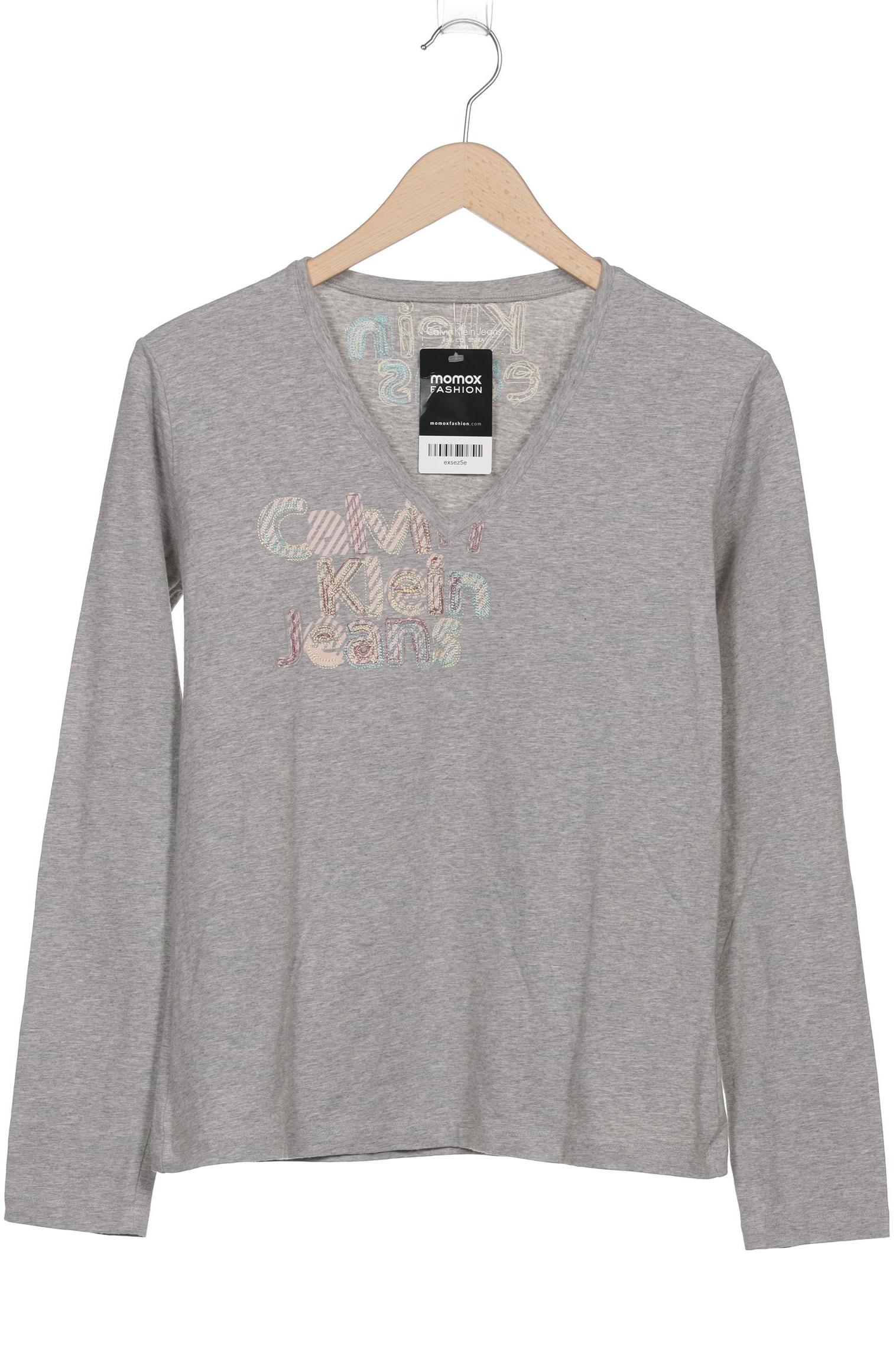 

Calvin Klein Jeans Damen Langarmshirt, grau, Gr. 46