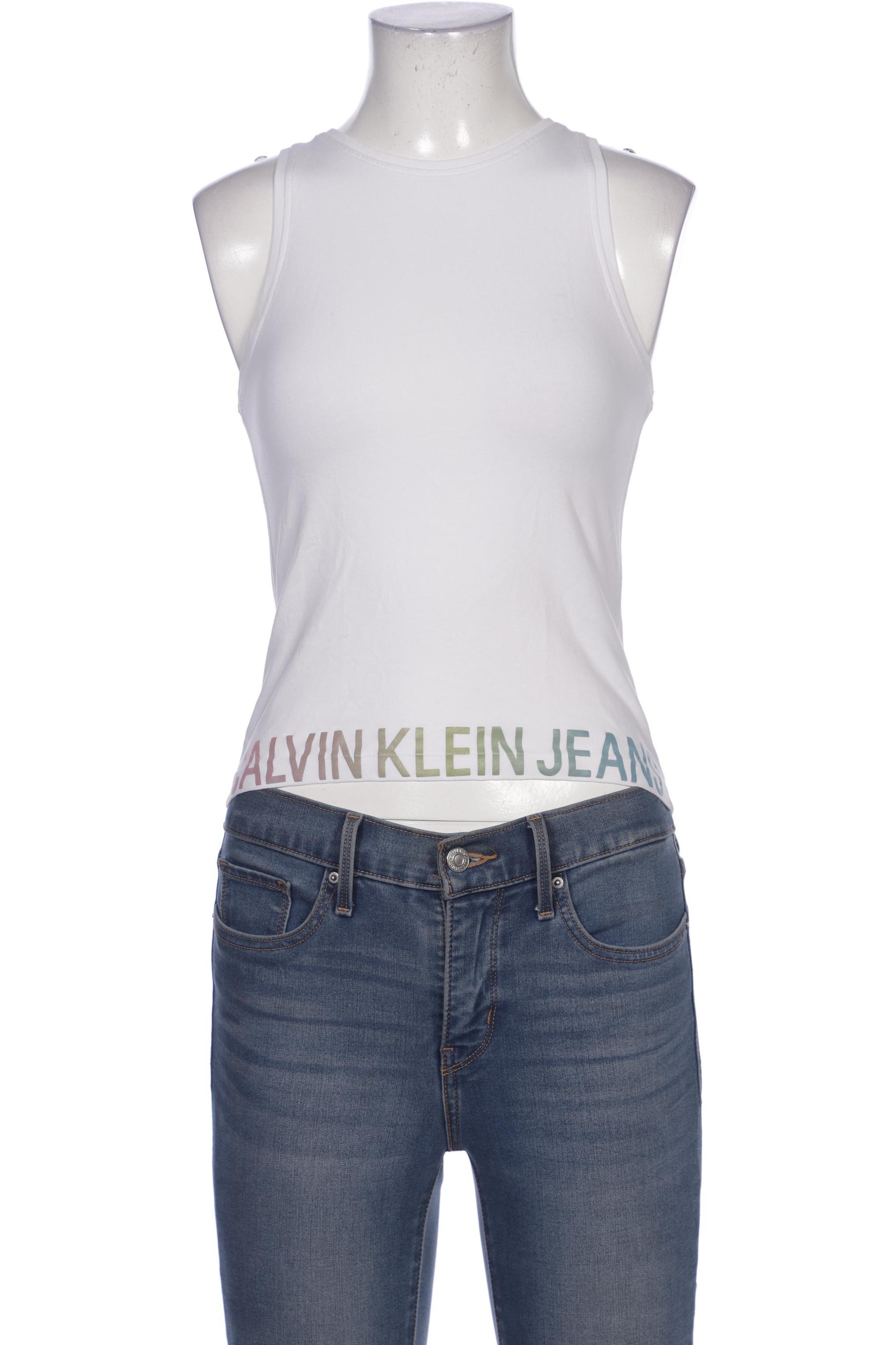 

Calvin Klein Jeans Damen Top, weiß, Gr. 36