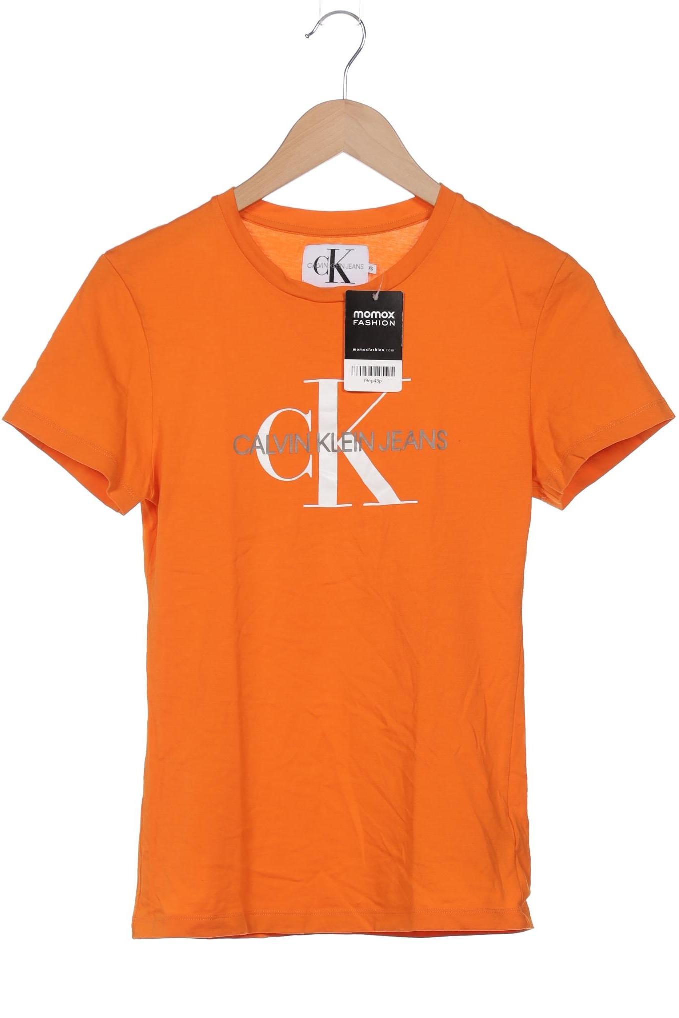 

Calvin Klein Jeans Damen T-Shirt, orange, Gr. 34