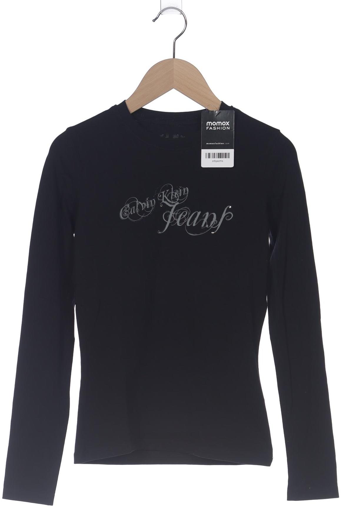 

Calvin Klein Jeans Damen Langarmshirt, schwarz, Gr. 36
