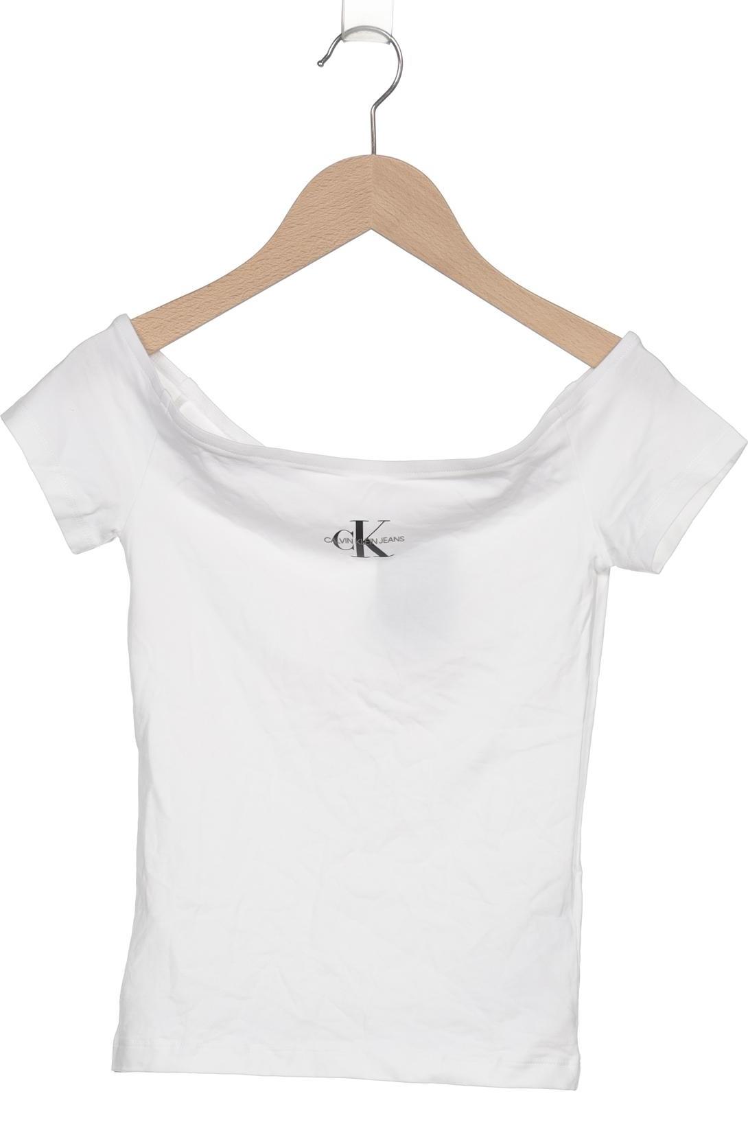 

Calvin Klein Jeans Damen T-Shirt, weiß, Gr. 34