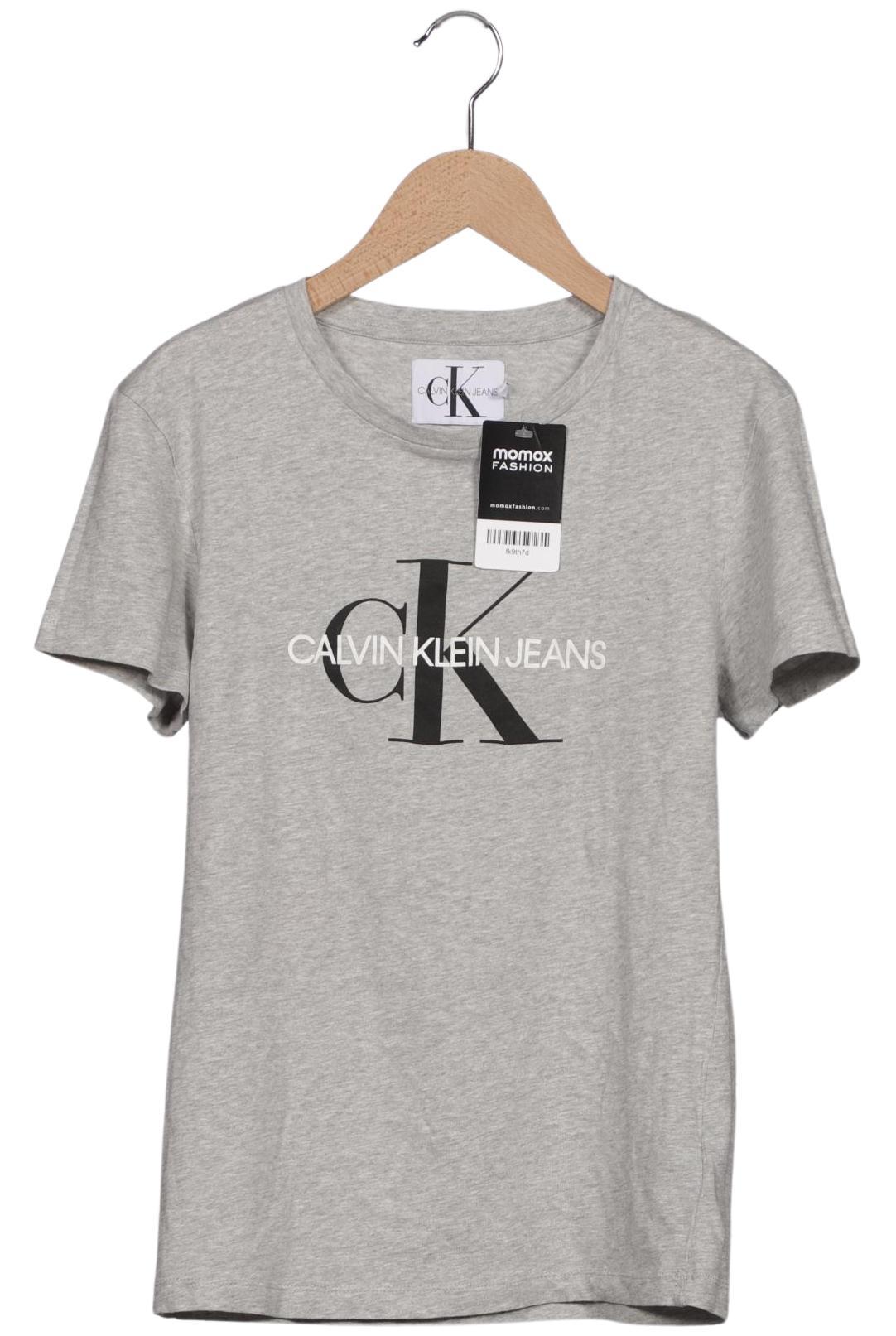 

Calvin Klein Jeans Damen T-Shirt, grau, Gr. 34
