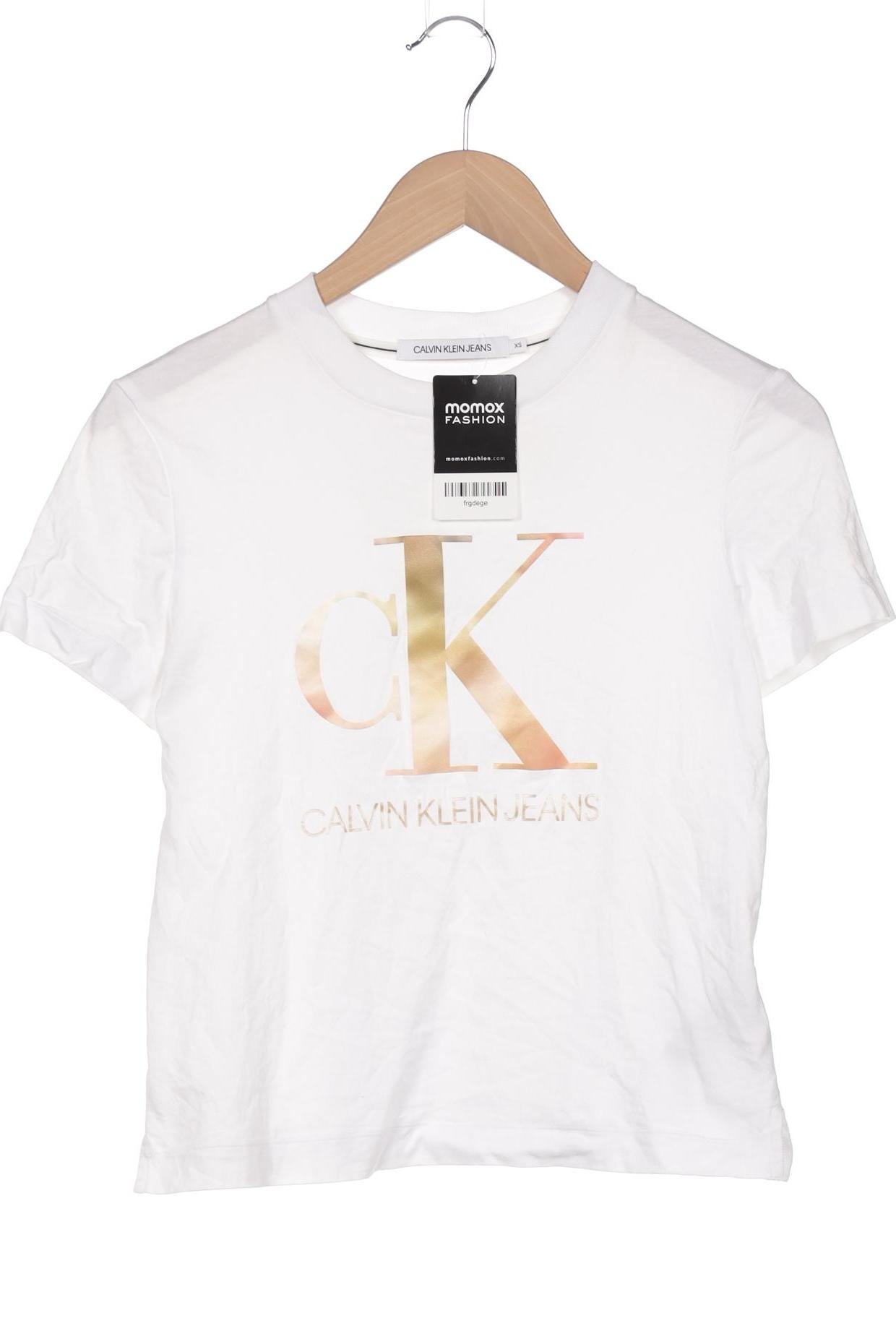 

Calvin Klein Jeans Damen T-Shirt, weiß, Gr. 34