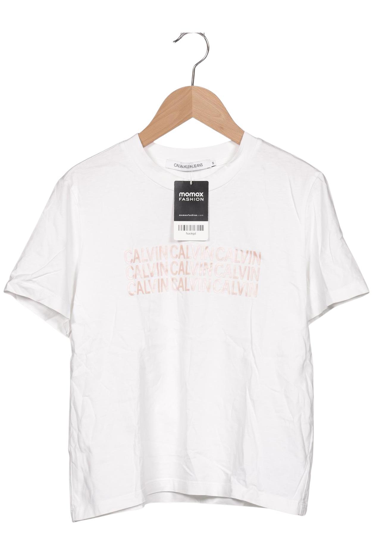 

Calvin Klein Jeans Damen T-Shirt, weiß, Gr. 36