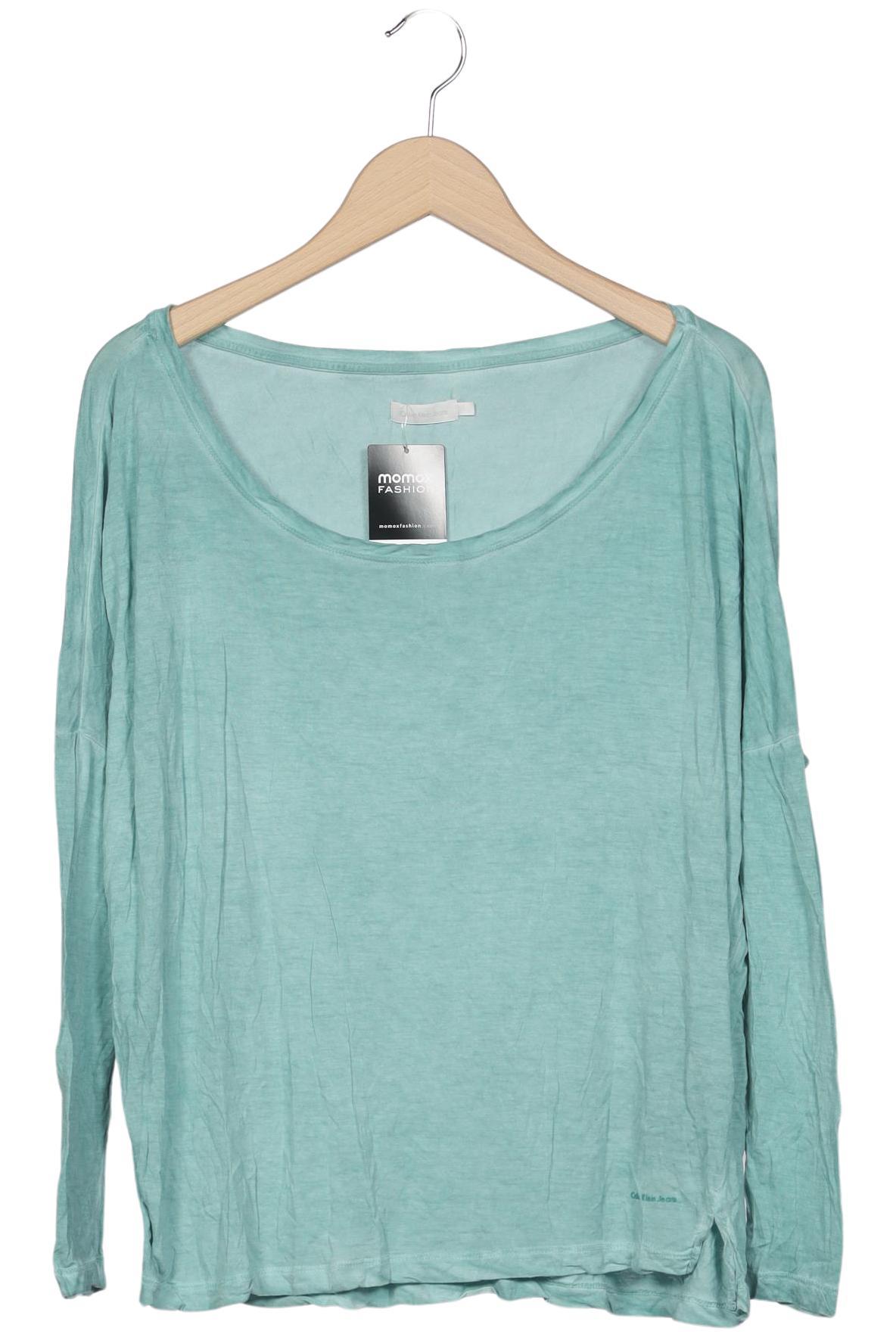 

Calvin Klein Jeans Damen Langarmshirt, türkis, Gr. 34