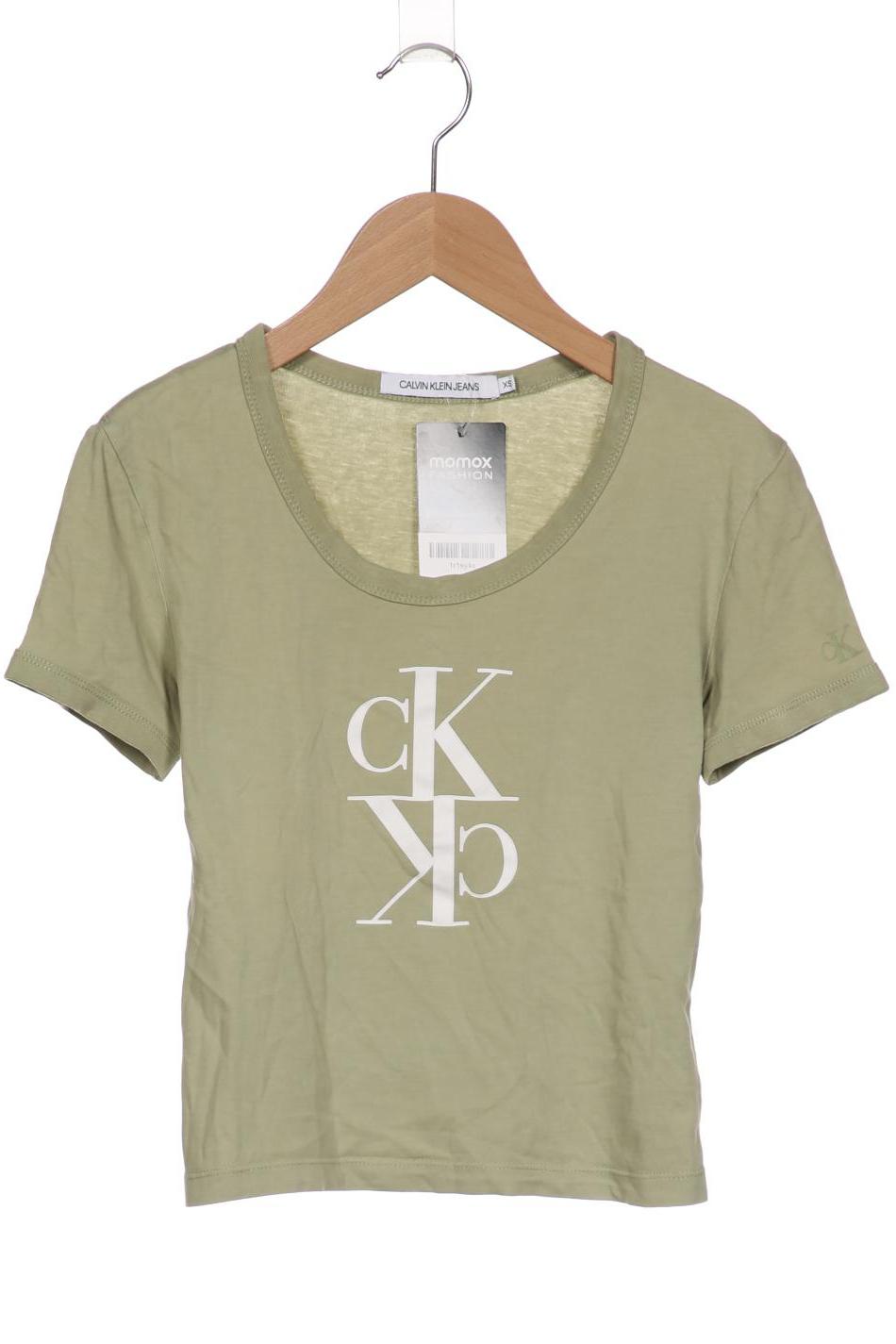 

Calvin Klein Jeans Damen T-Shirt, grün, Gr. 34