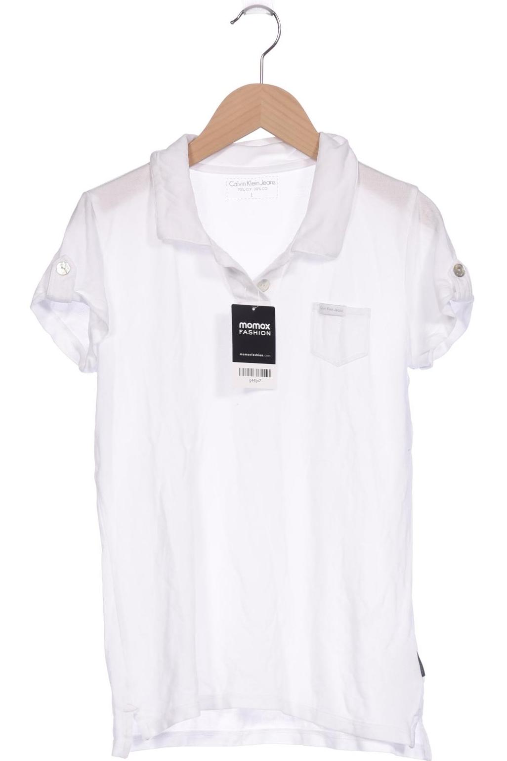

Calvin Klein Jeans Damen Poloshirt, weiß, Gr. 42