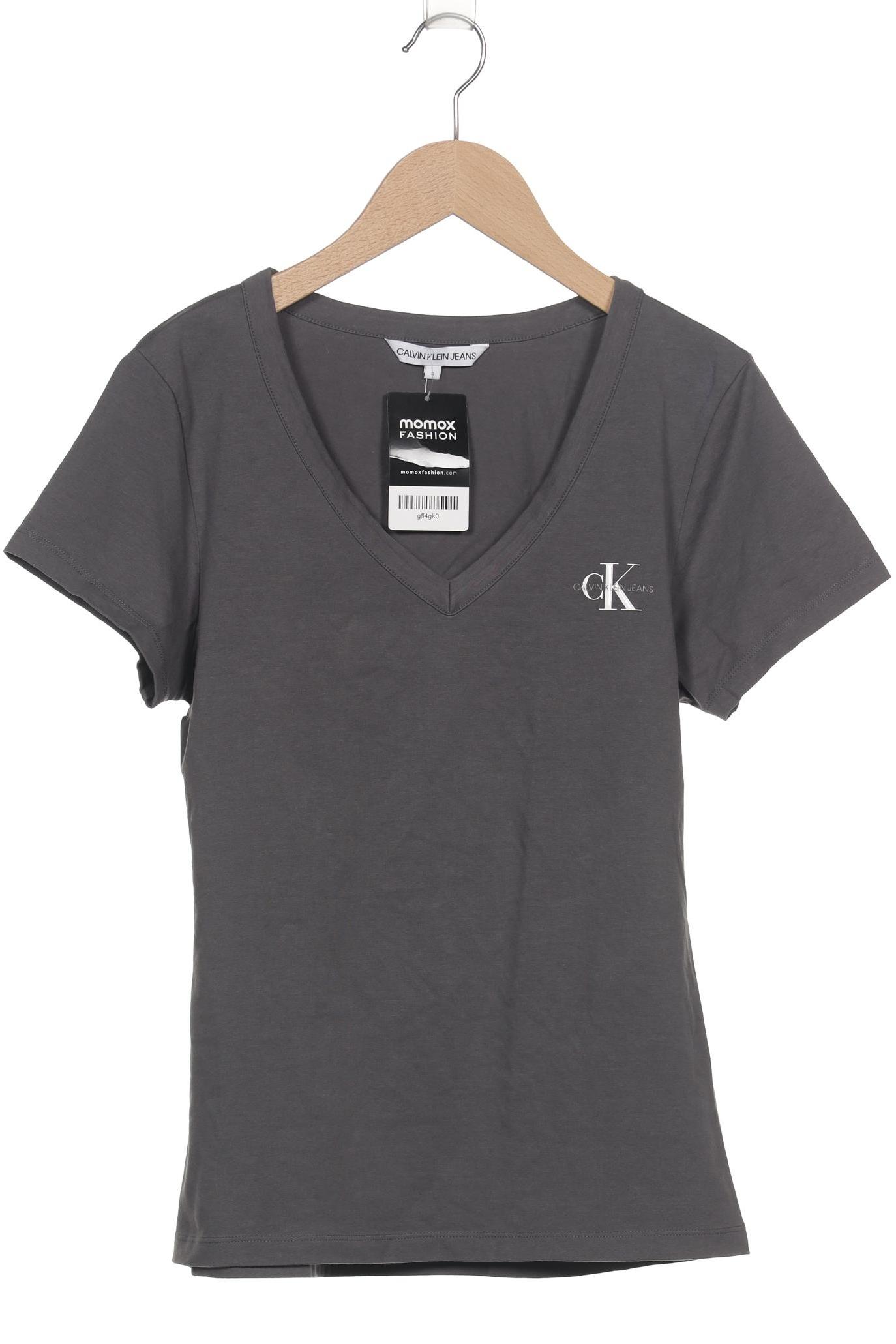 

Calvin Klein Jeans Damen T-Shirt, grau, Gr. 36