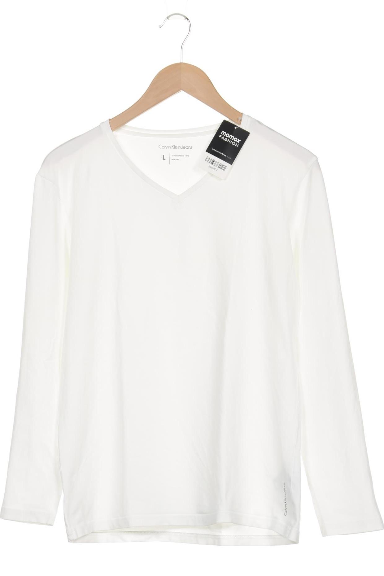 

Calvin Klein Jeans Damen Langarmshirt, weiß, Gr. 42