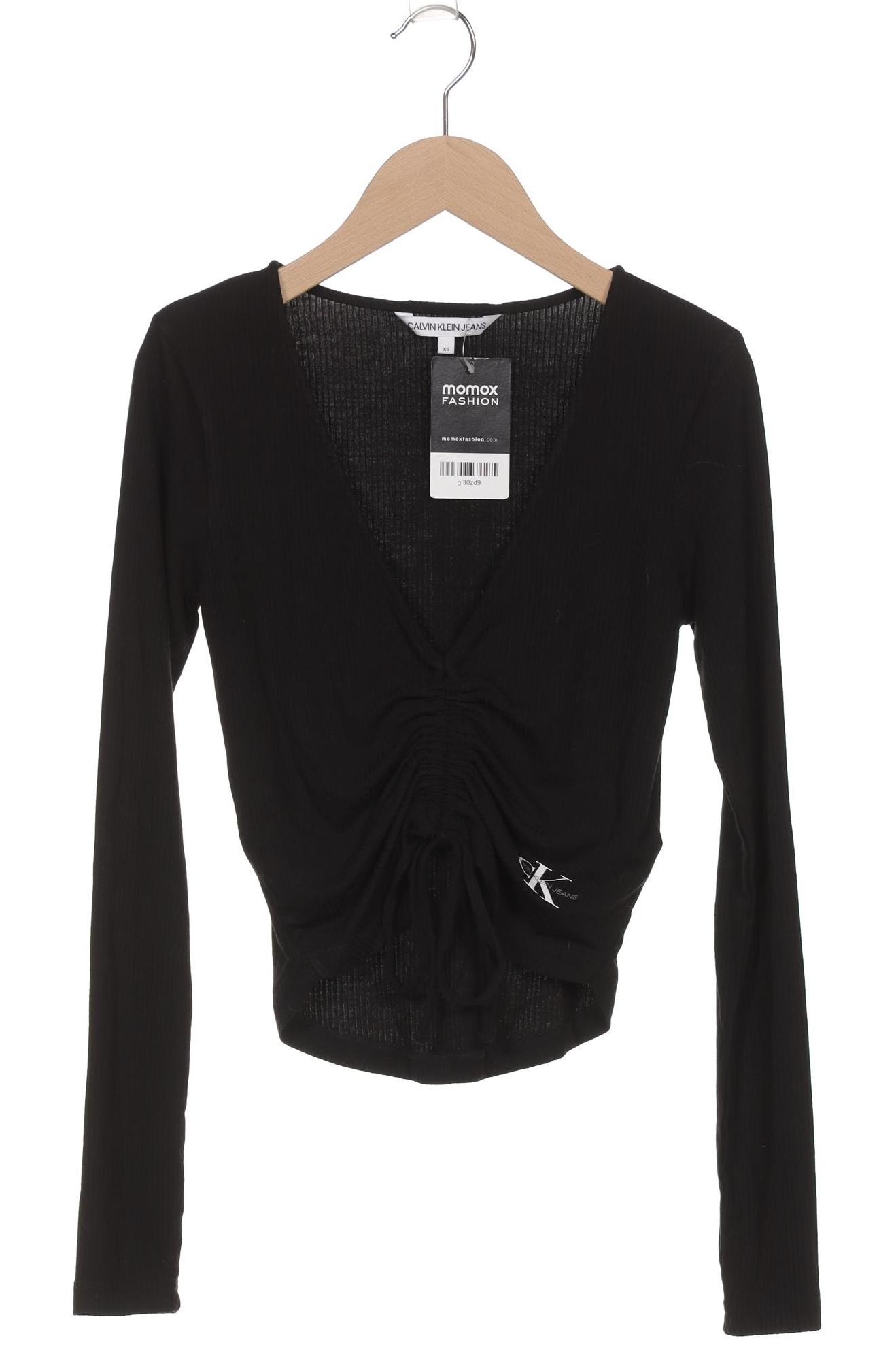 

Calvin Klein Jeans Damen Langarmshirt, schwarz, Gr. 34