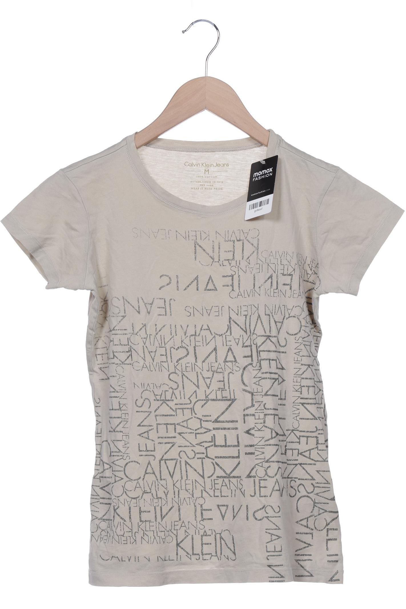 

Calvin Klein Jeans Damen T-Shirt, beige, Gr. 38