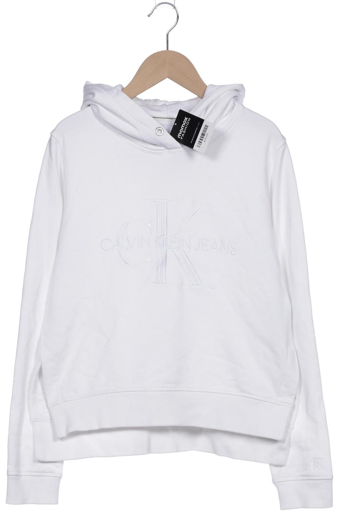 

Calvin Klein Jeans Damen Kapuzenpullover, weiß, Gr. 36