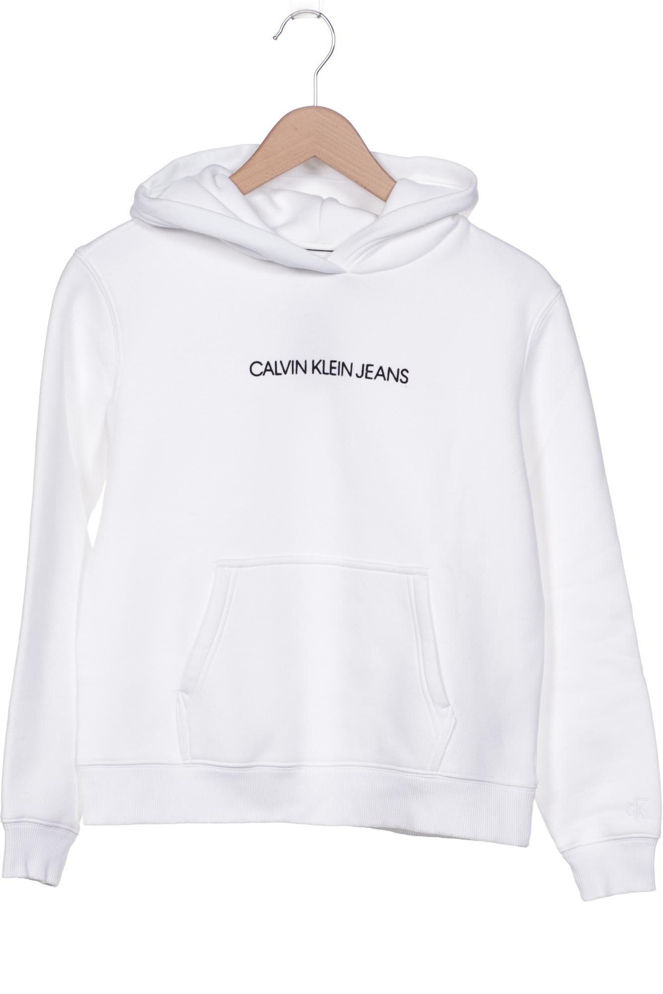 

Calvin Klein Jeans Damen Kapuzenpullover, weiß