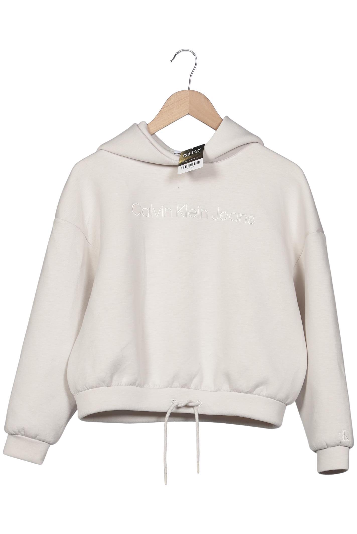 

Calvin Klein Jeans Damen Kapuzenpullover, cremeweiß, Gr. 36