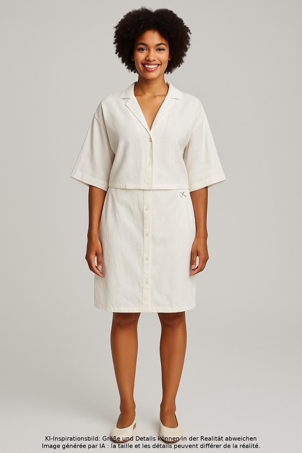 

Calvin Klein Jeans Damen Kleid, weiß, Gr. 36