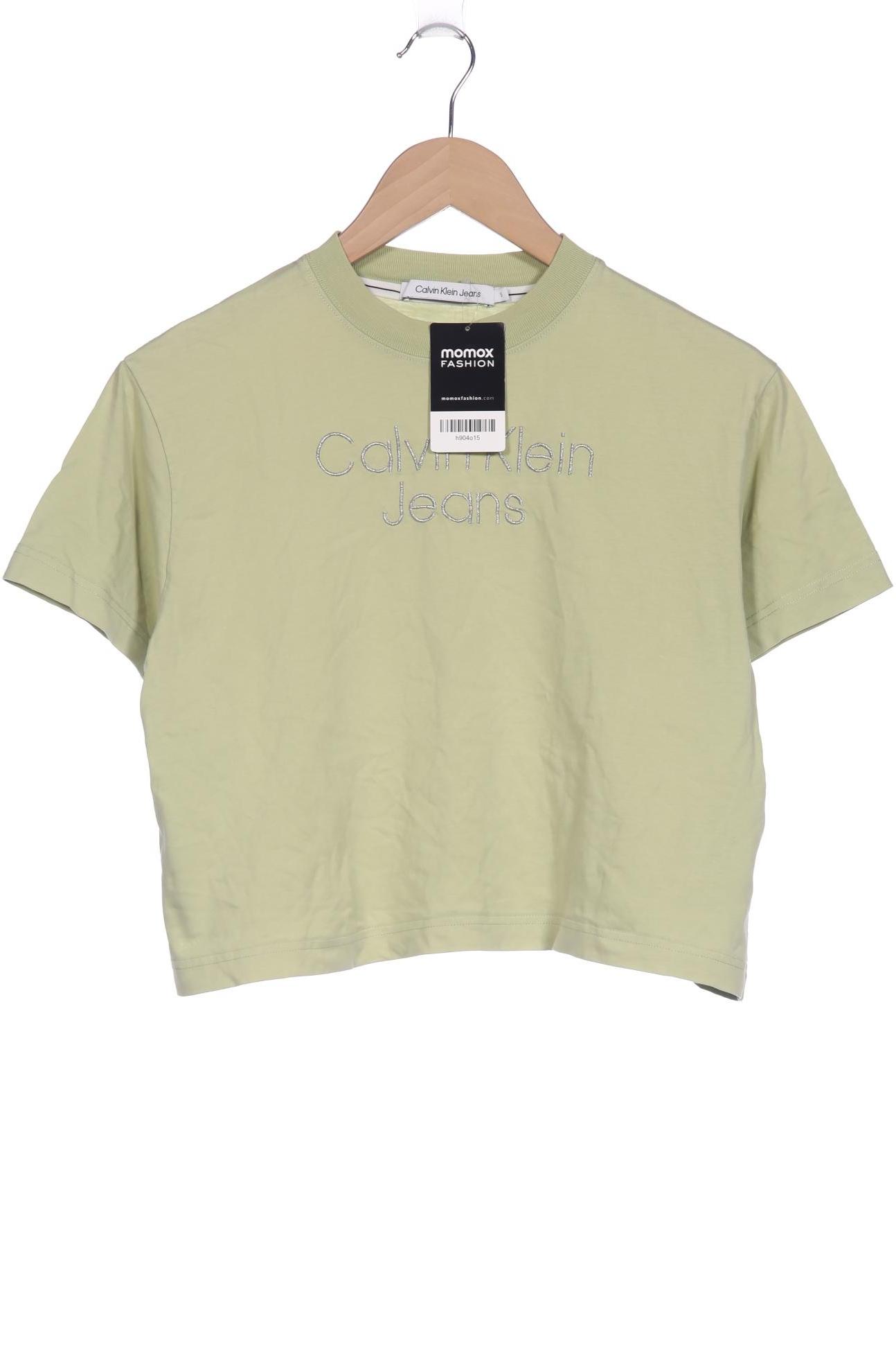 

Calvin Klein Jeans Damen T-Shirt, hellgrün, Gr. 36