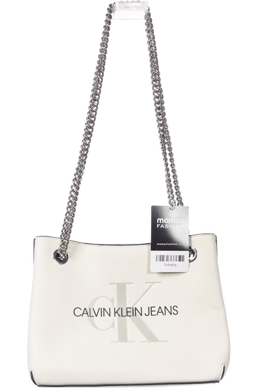 

Calvin Klein Jeans Damen Handtasche, weiß, Gr.