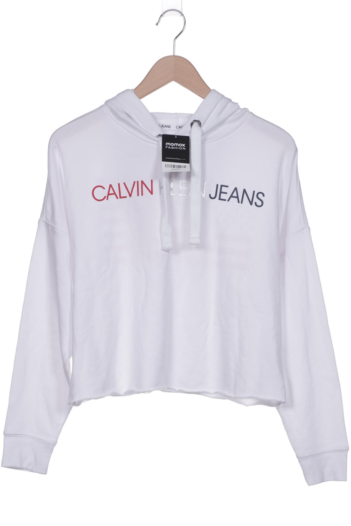 

Calvin Klein Jeans Damen Kapuzenpullover, weiß, Gr. 38