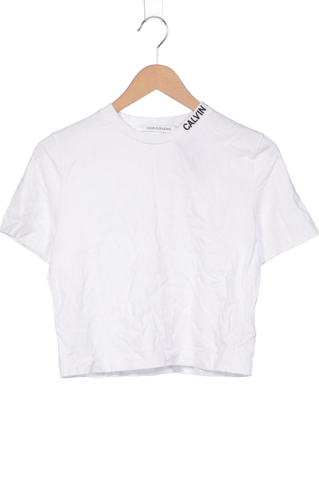

Calvin Klein Jeans Damen T-Shirt, weiß, Gr. 36