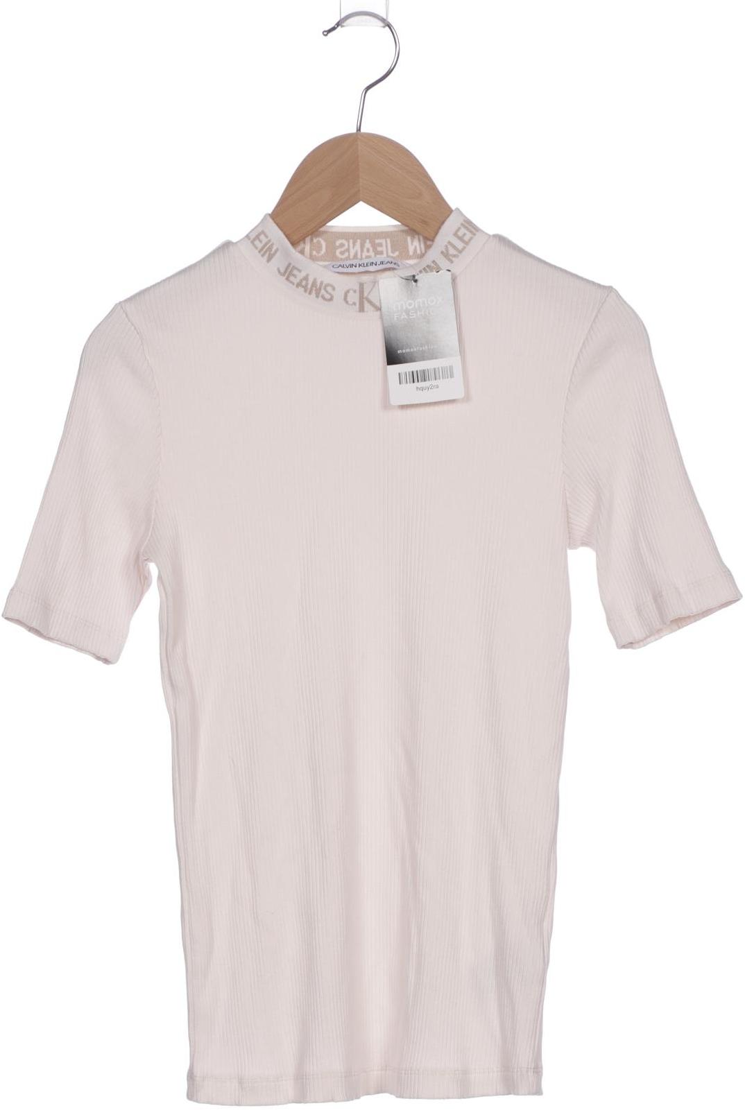 

Calvin Klein Jeans Damen T-Shirt, cremeweiß, Gr. 34