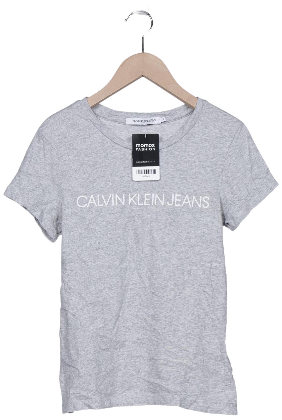 

Calvin Klein Jeans Damen T-Shirt, grau, Gr. 34