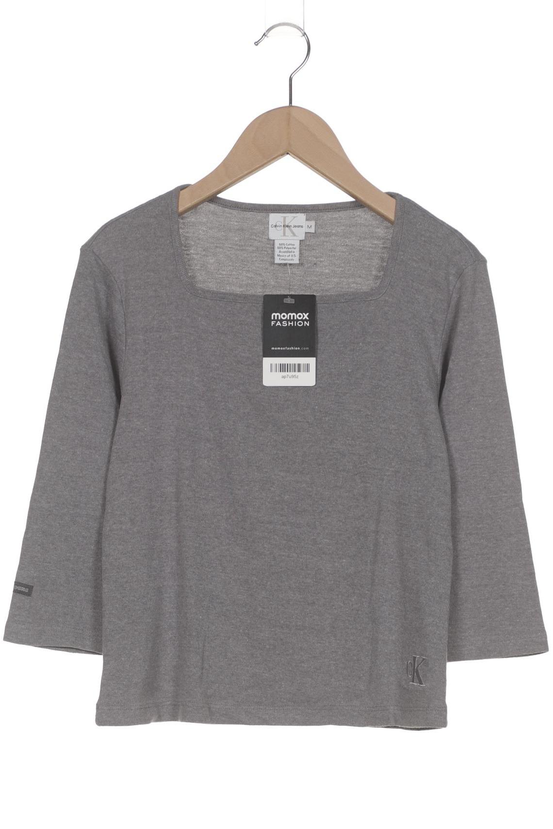 

Calvin Klein Jeans Damen Langarmshirt, grau, Gr. 38