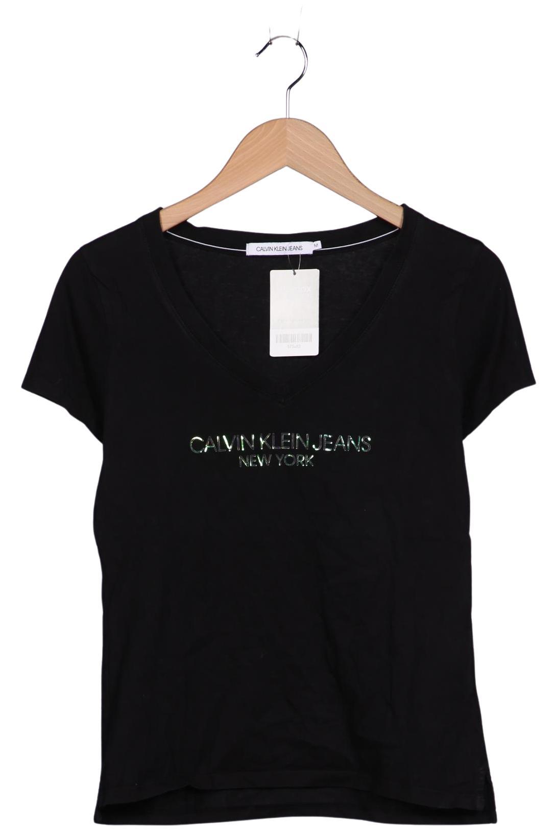 

Calvin Klein Jeans Damen T-Shirt, schwarz, Gr. 38