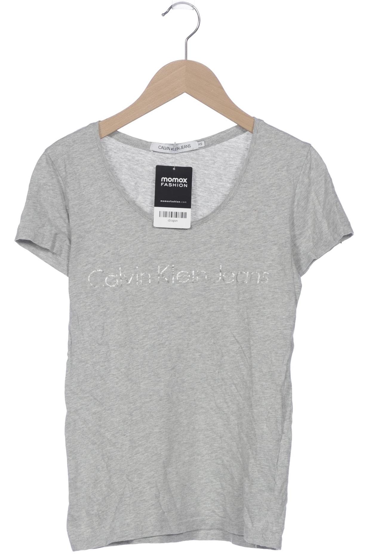 

Calvin Klein Jeans Damen T-Shirt, grau, Gr. 34