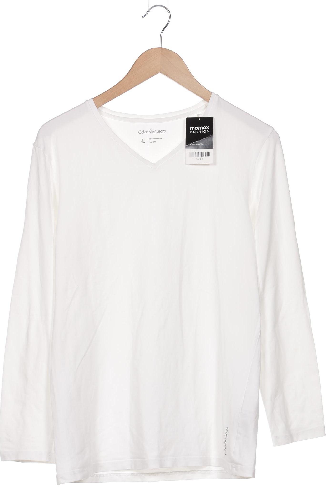

Calvin Klein Jeans Herren Langarmshirt, weiß, Gr. 52