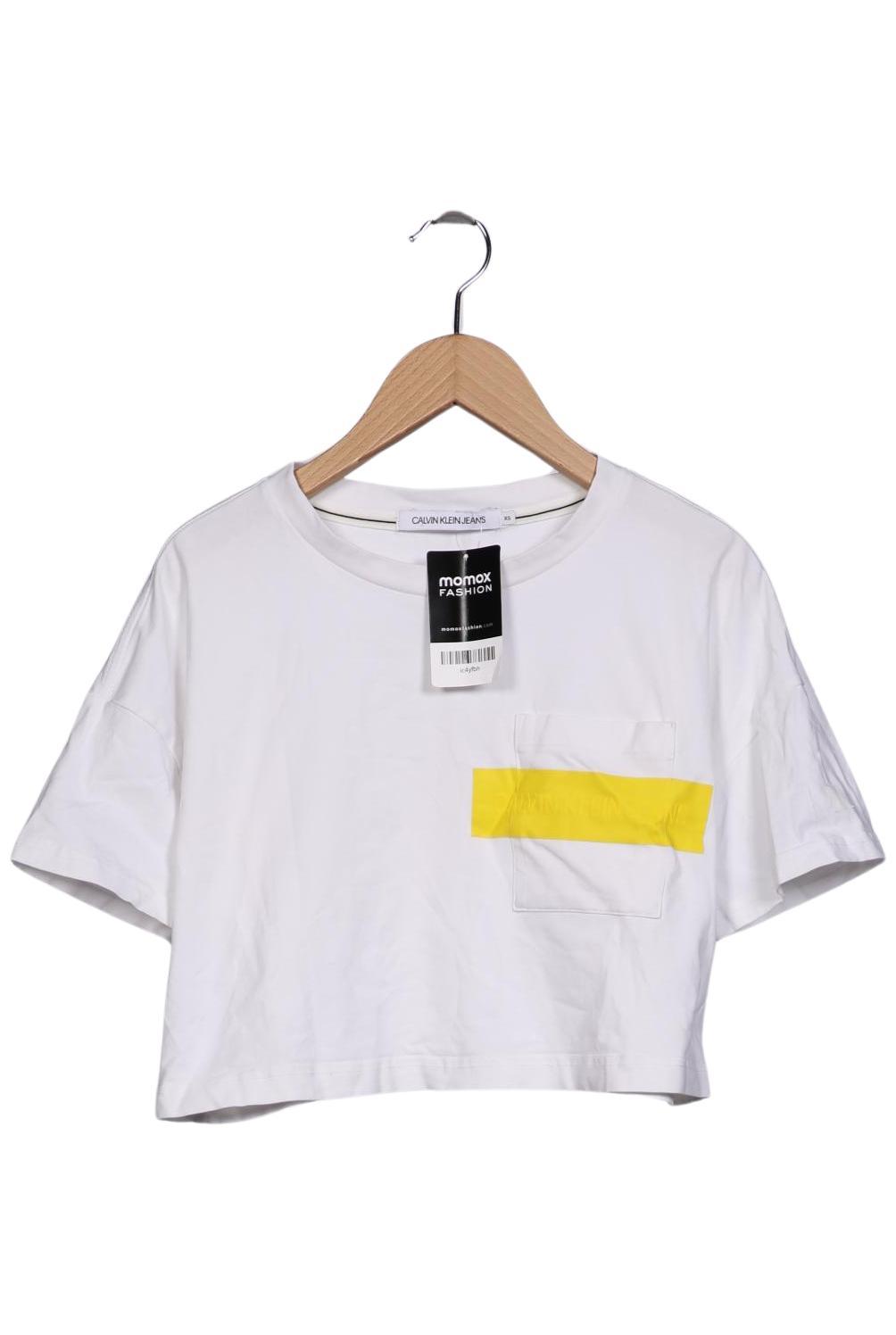 

Calvin Klein Jeans Damen T-Shirt, weiß, Gr. 34