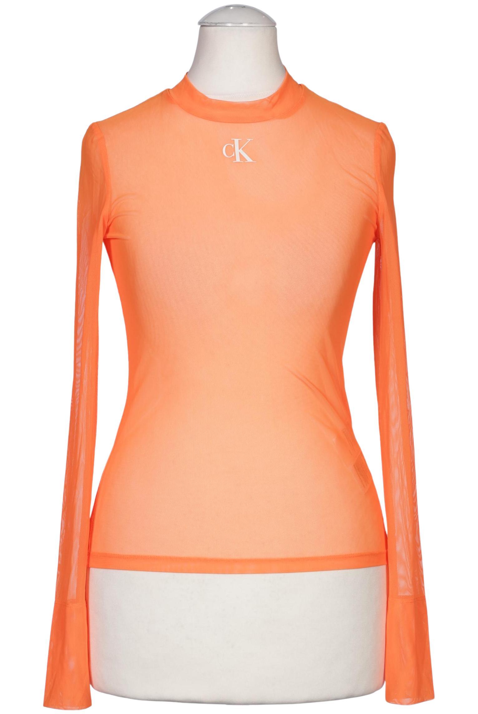 

Calvin Klein Jeans Damen Langarmshirt, neon, Gr. 34