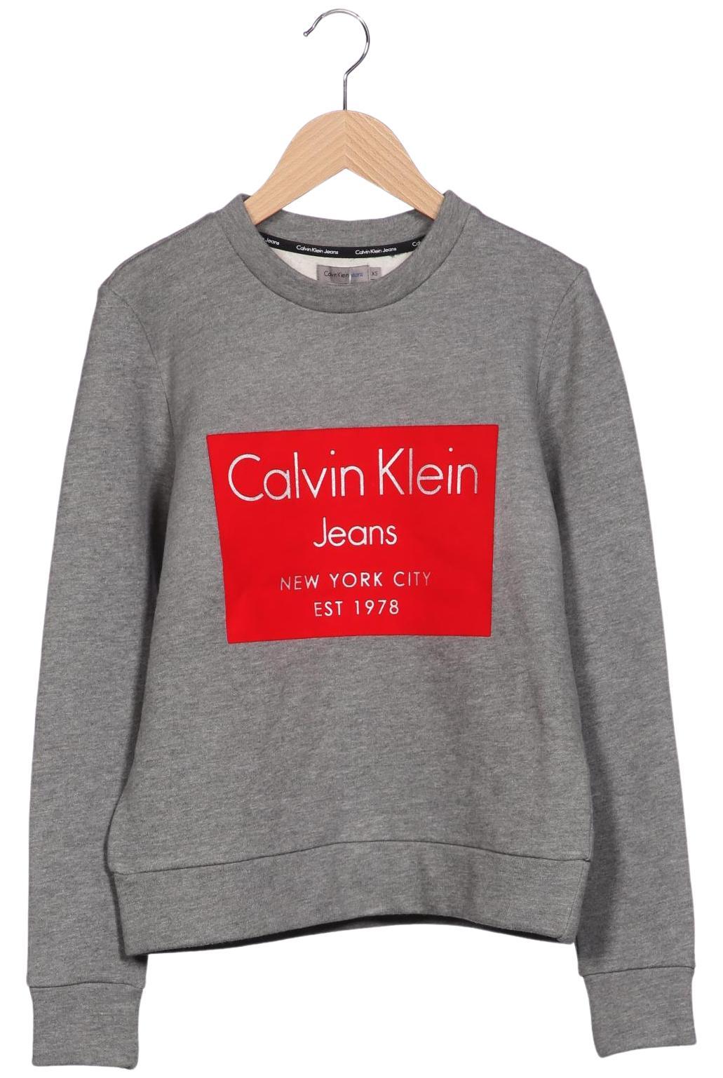 

Calvin Klein Jeans Damen Sweatshirt, grau, Gr. 34