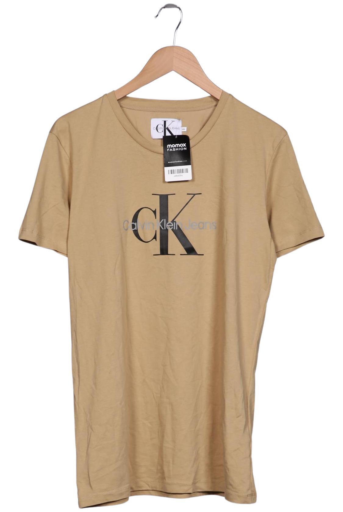 

Calvin Klein Jeans Damen T-Shirt, beige, Gr. 46