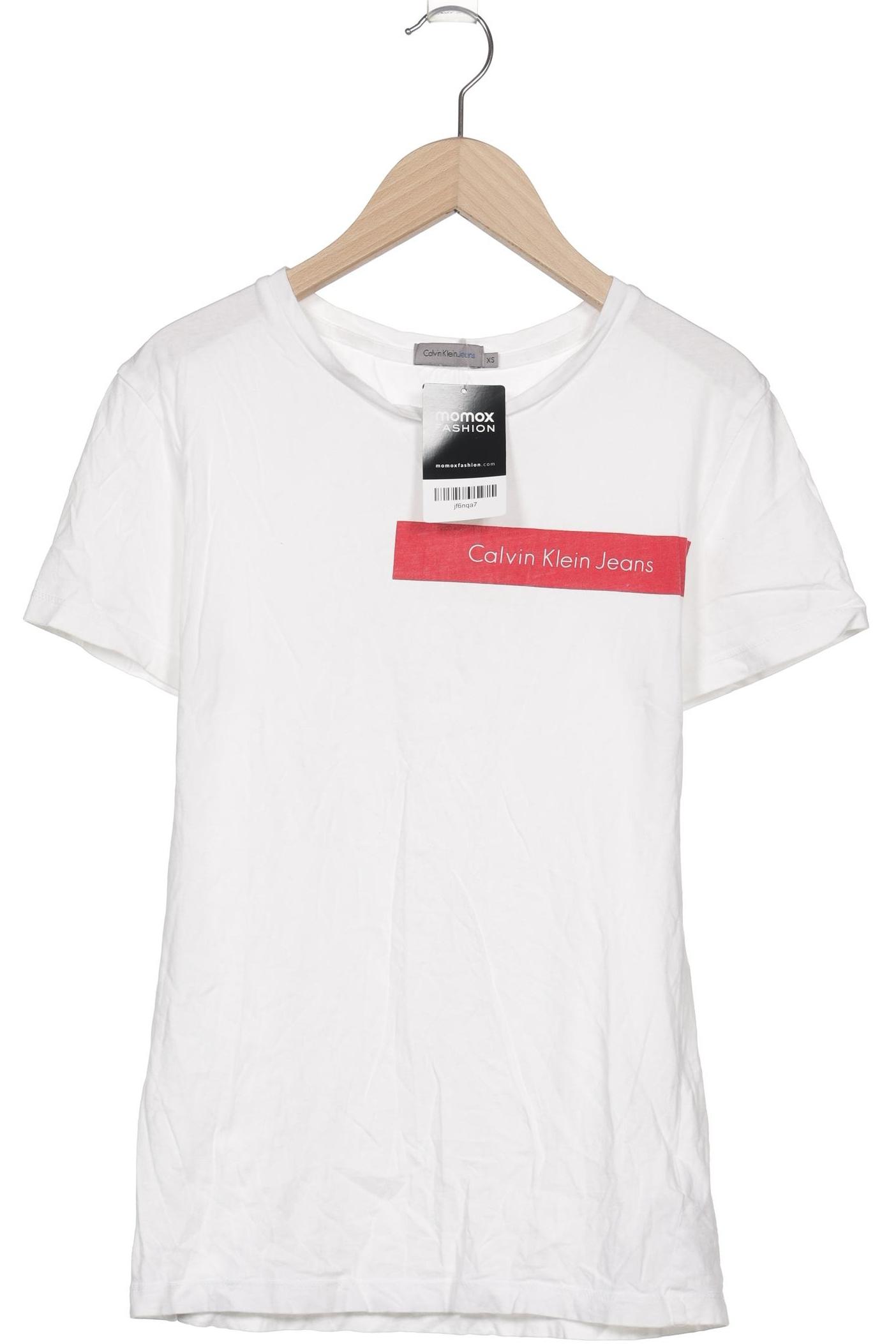 

Calvin Klein Jeans Damen T-Shirt, weiß, Gr. 34