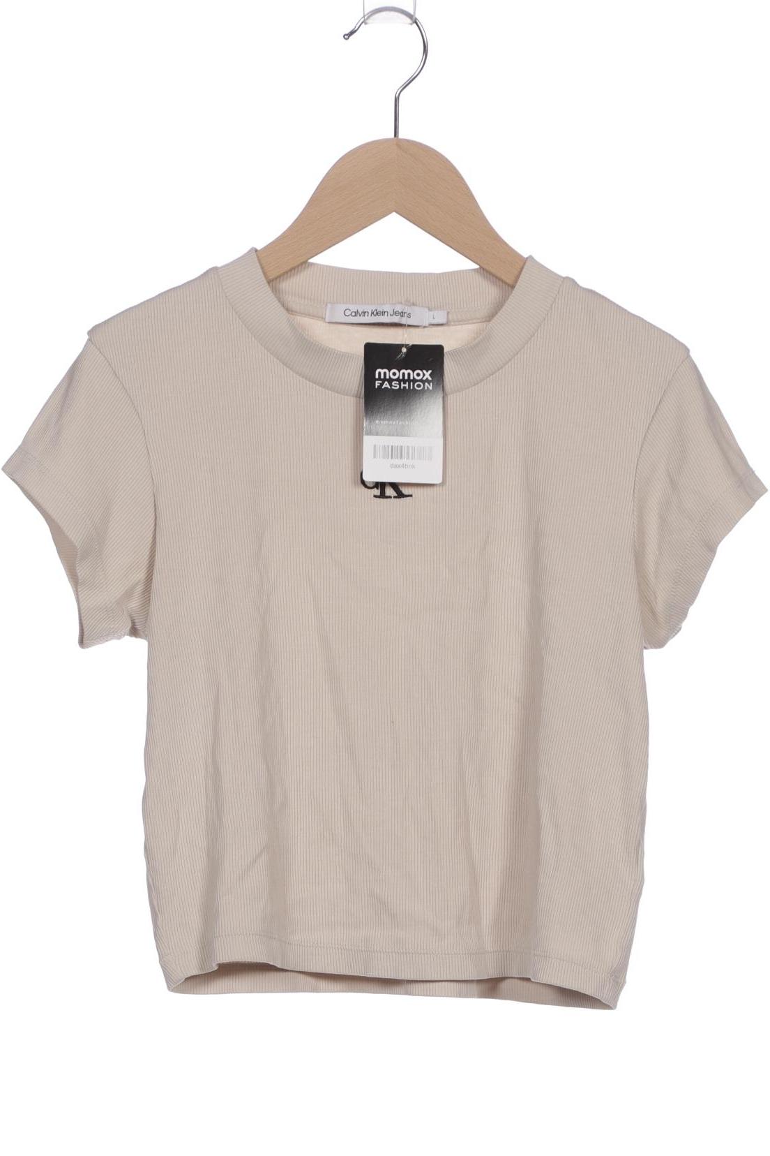 

Calvin Klein Jeans Damen T-Shirt, cremeweiß, Gr. 42