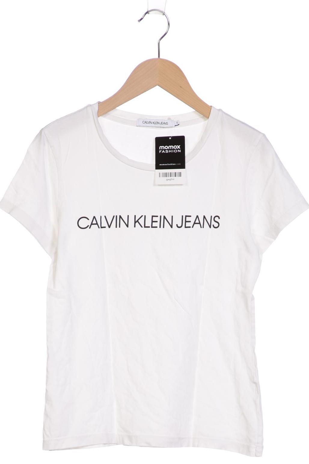 

Calvin Klein Jeans Damen T-Shirt, weiß, Gr. 36