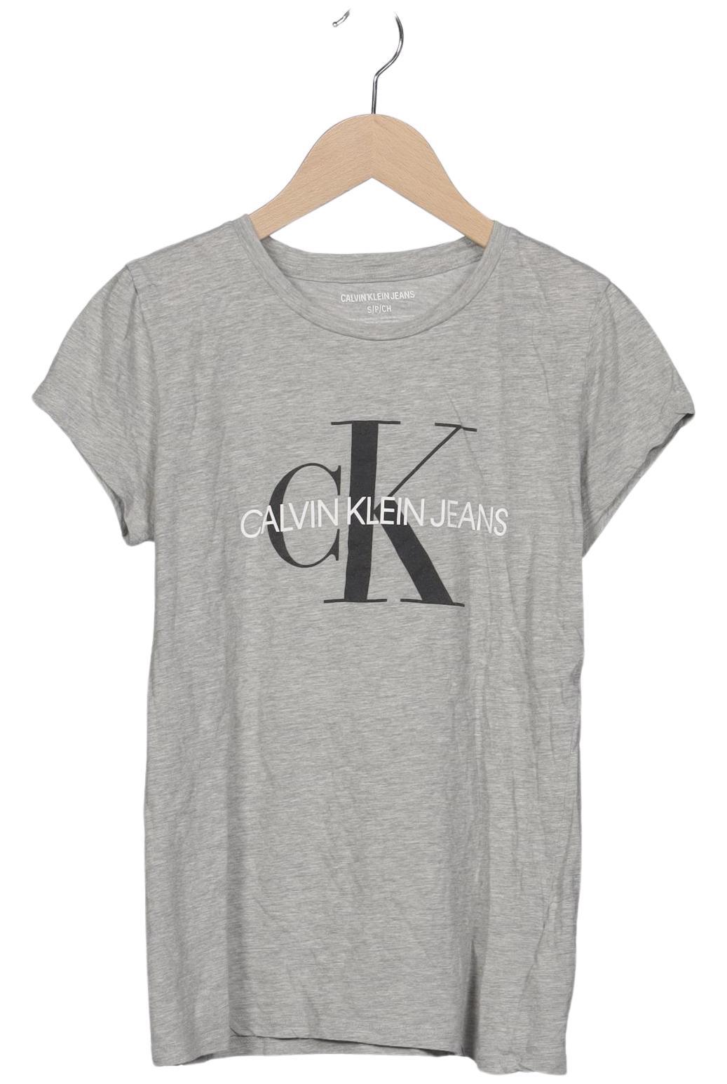 

Calvin Klein Jeans Damen T-Shirt, grau, Gr. 36