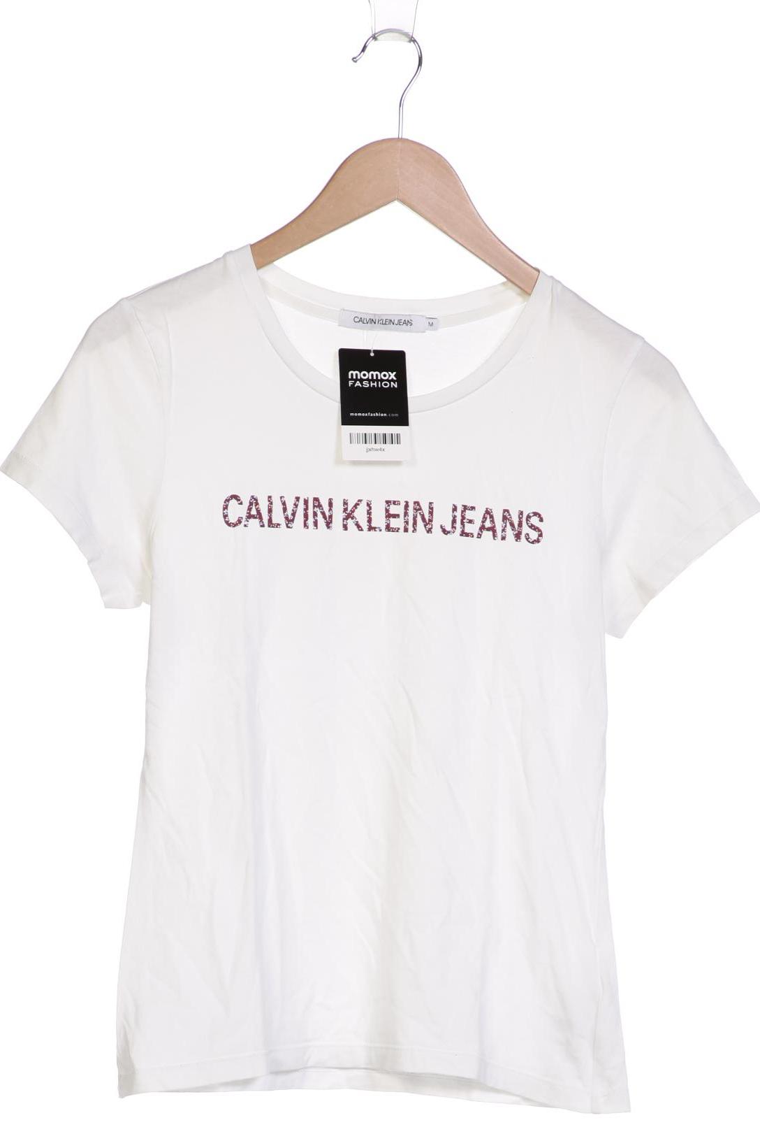 

Calvin Klein Jeans Damen T-Shirt, weiß, Gr. 38