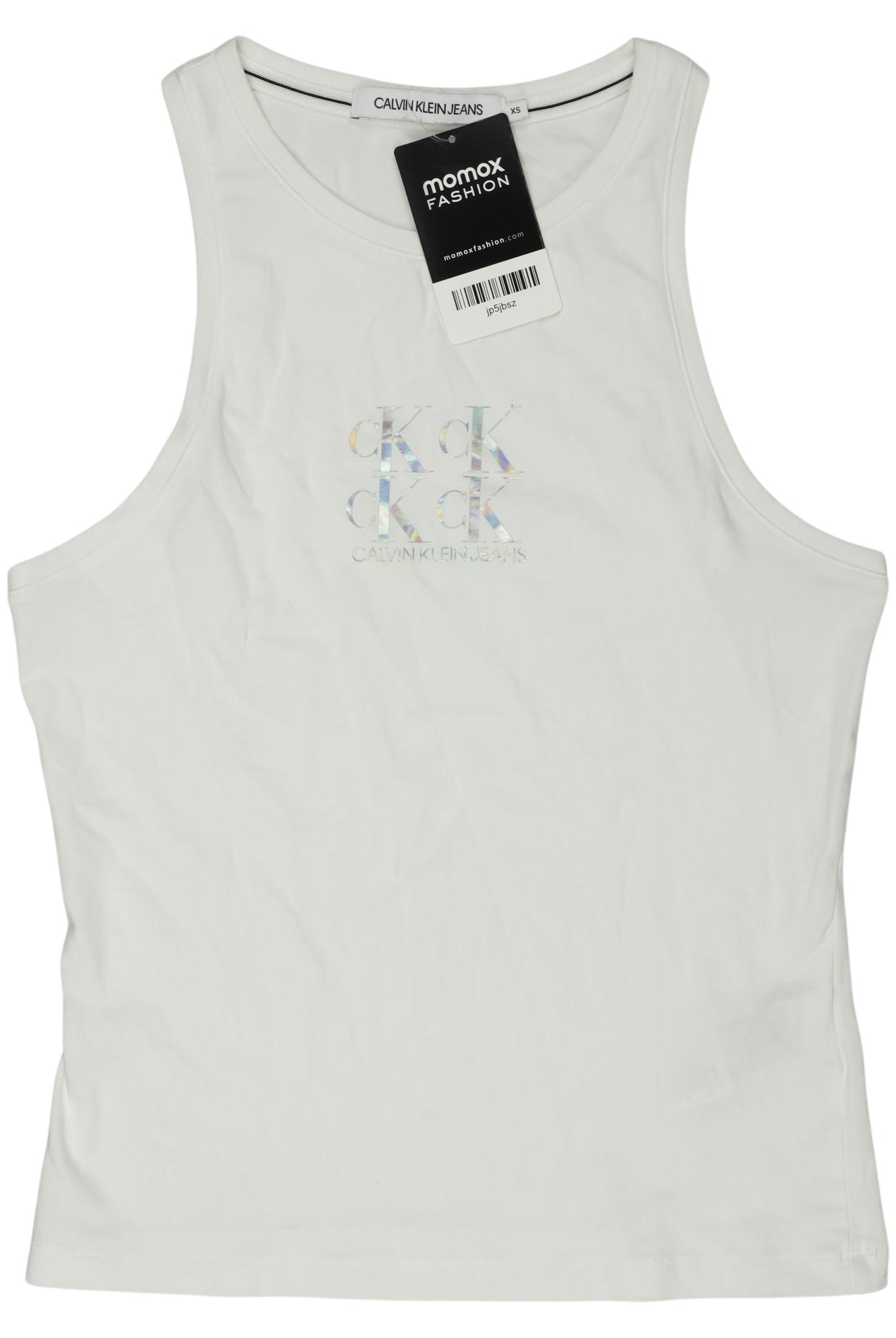 

Calvin Klein Jeans Damen Top, weiß, Gr. 34