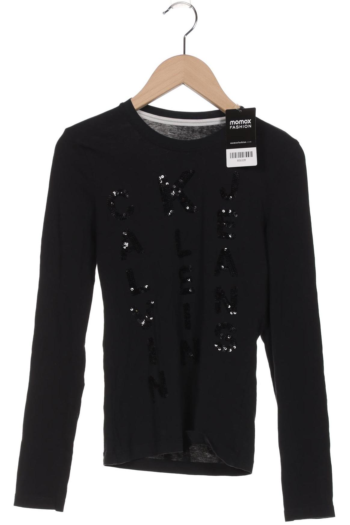 

Calvin Klein Jeans Damen Langarmshirt, schwarz, Gr. 36