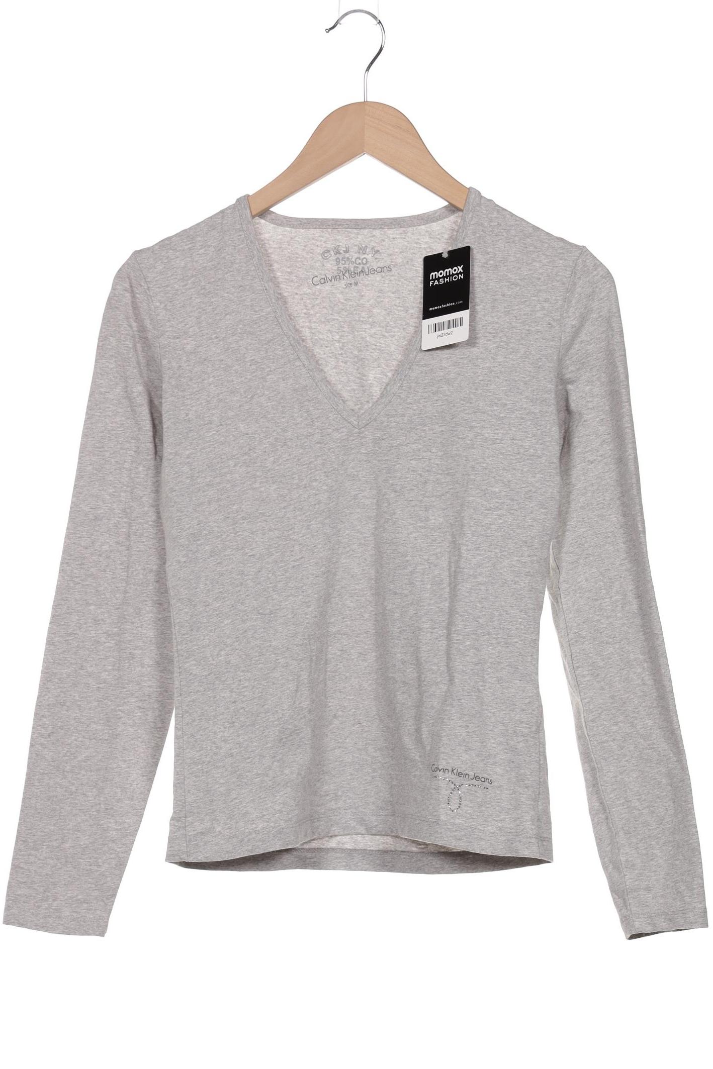 

Calvin Klein Jeans Damen Langarmshirt, grau, Gr. 38