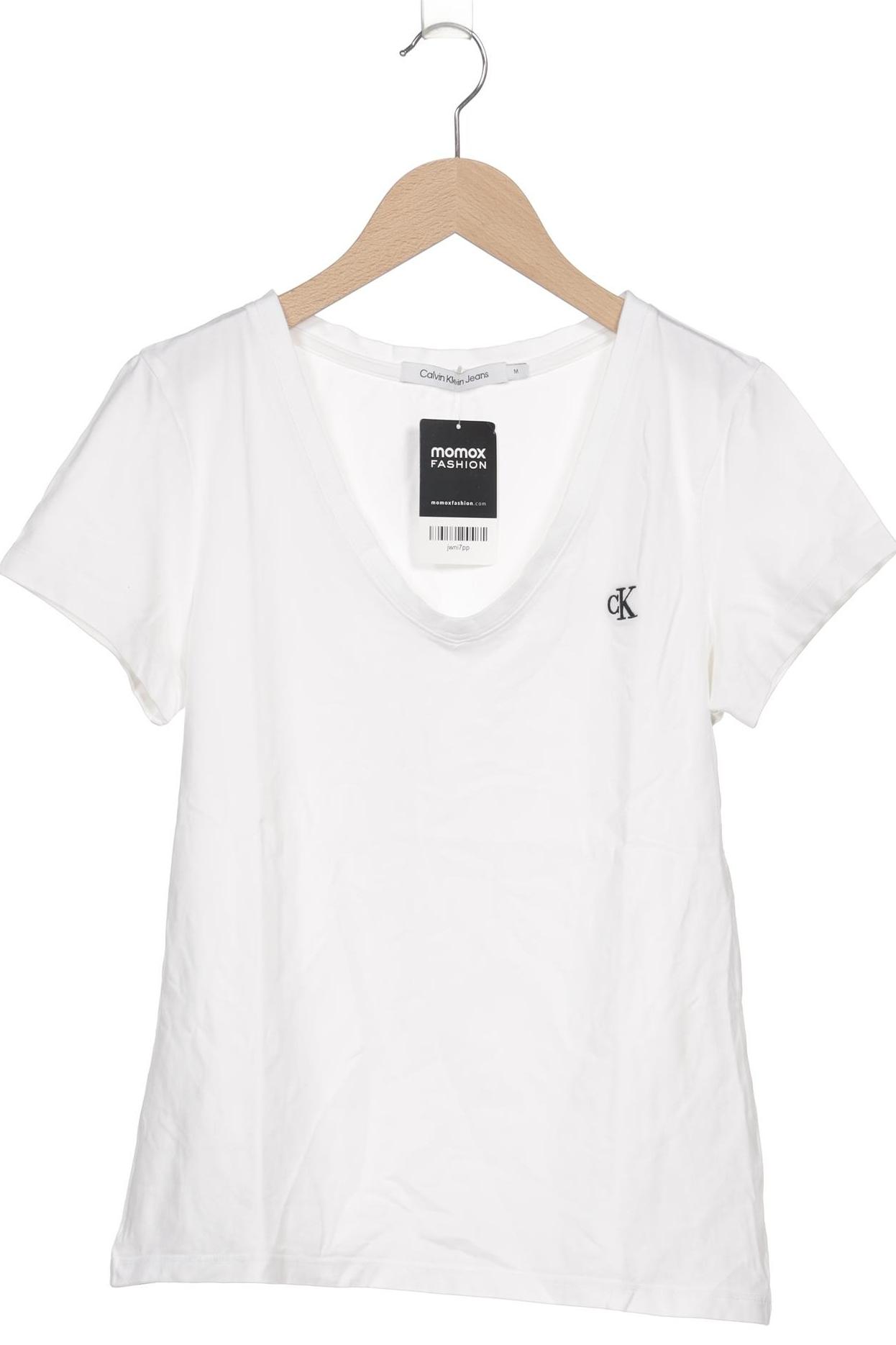 

Calvin Klein Jeans Damen T-Shirt, weiß, Gr. 38