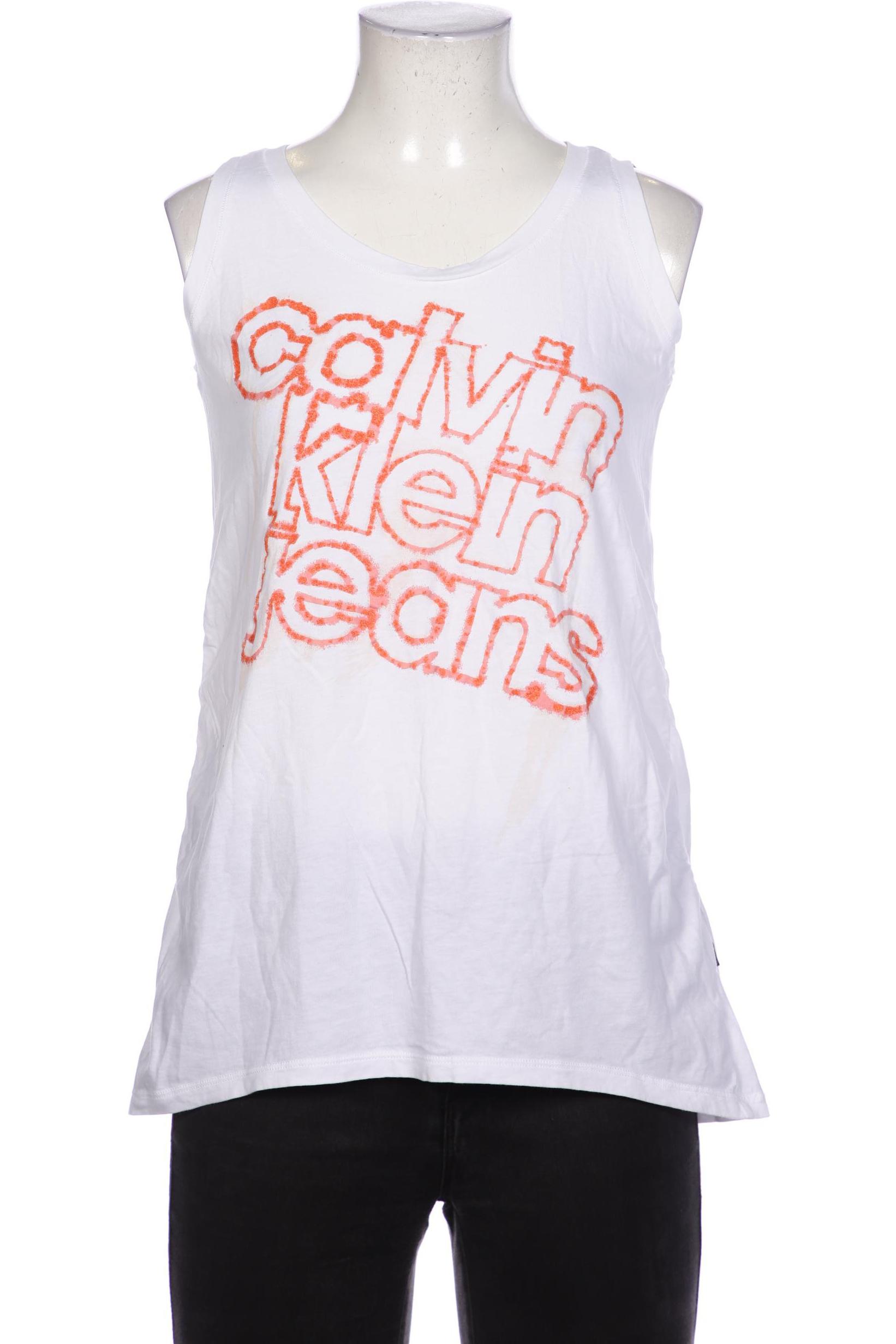 

Calvin Klein Jeans Damen Top, weiß, Gr. 36