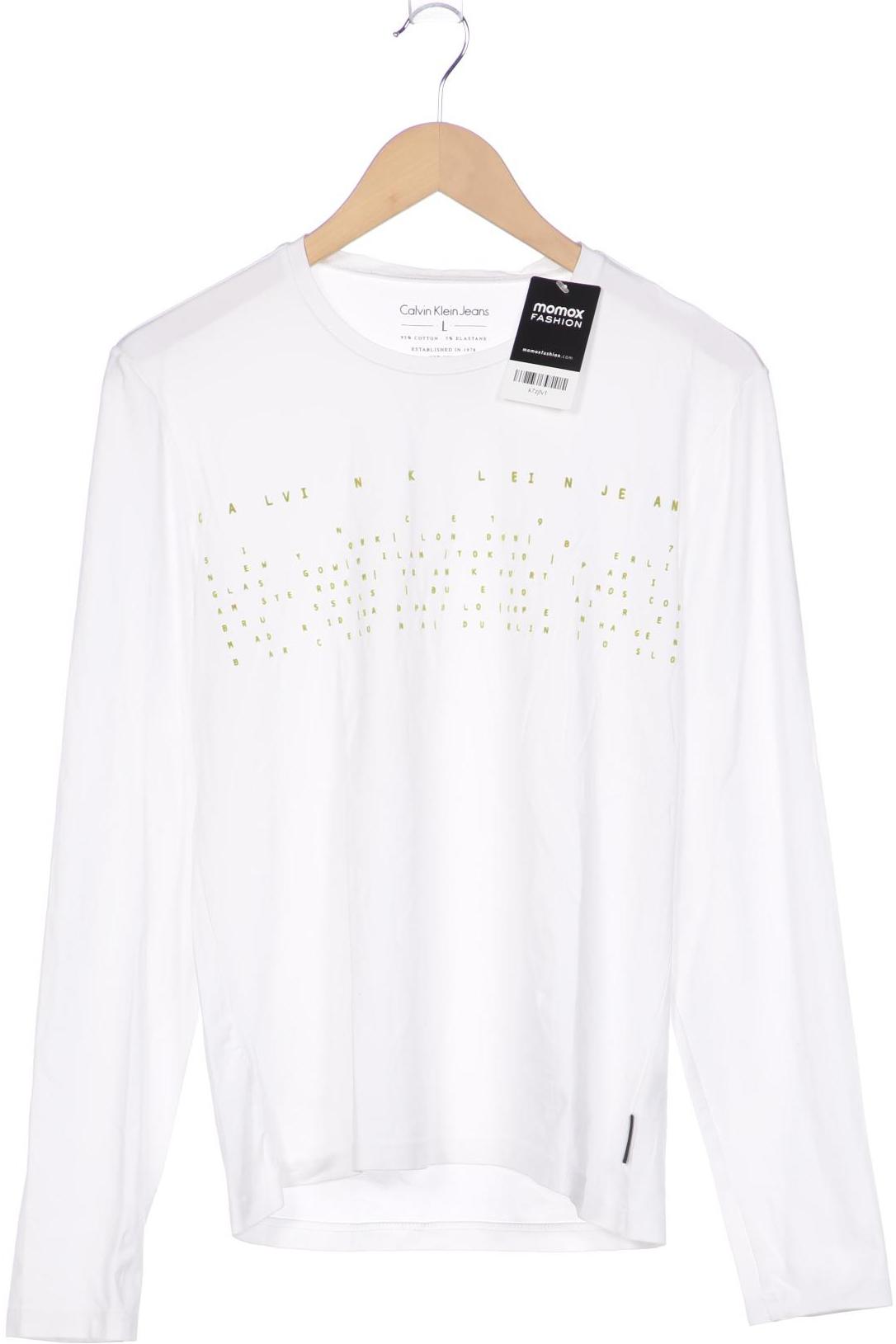 

Calvin Klein Jeans Damen Langarmshirt, weiß