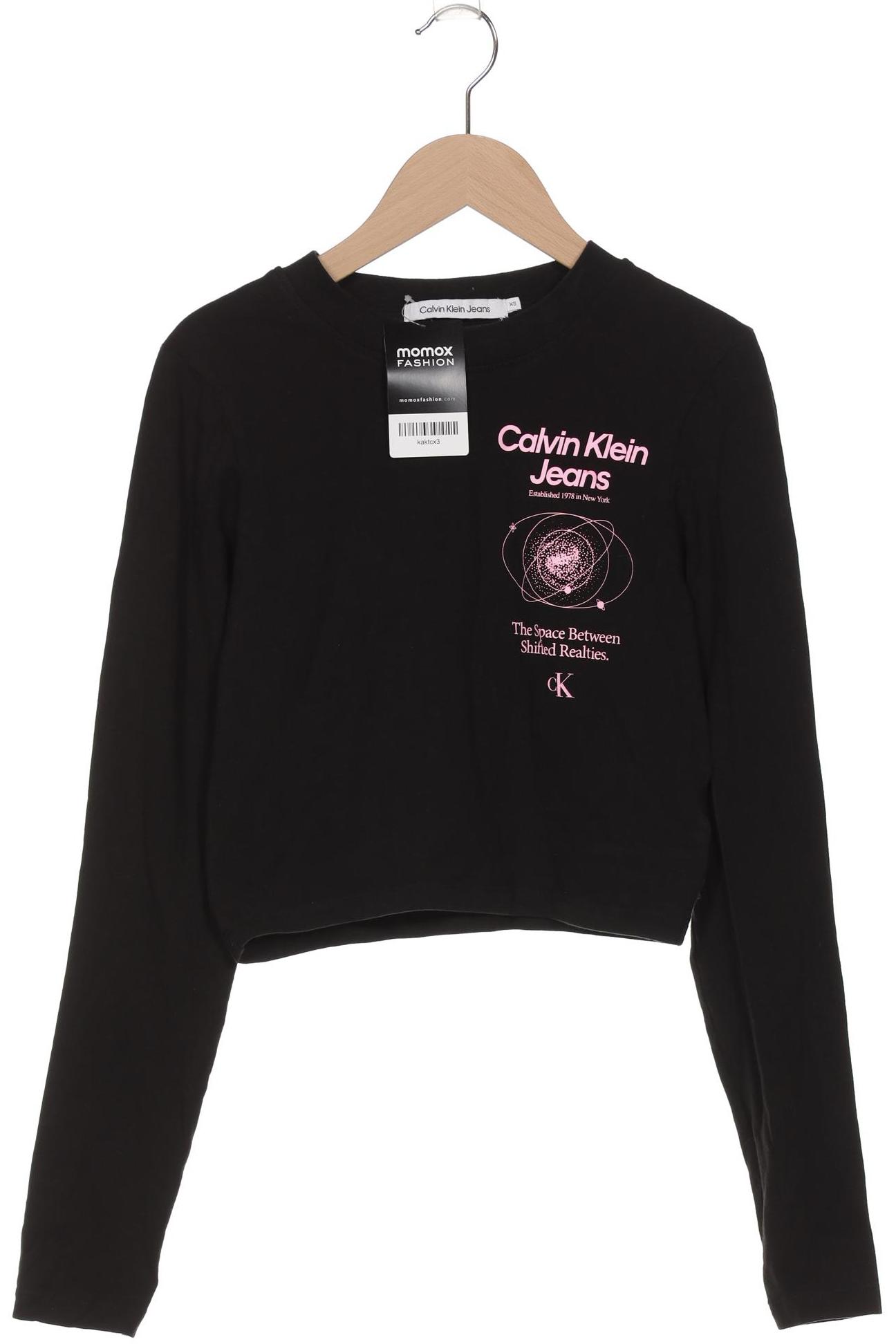 

Calvin Klein Jeans Damen Langarmshirt, schwarz, Gr. 34