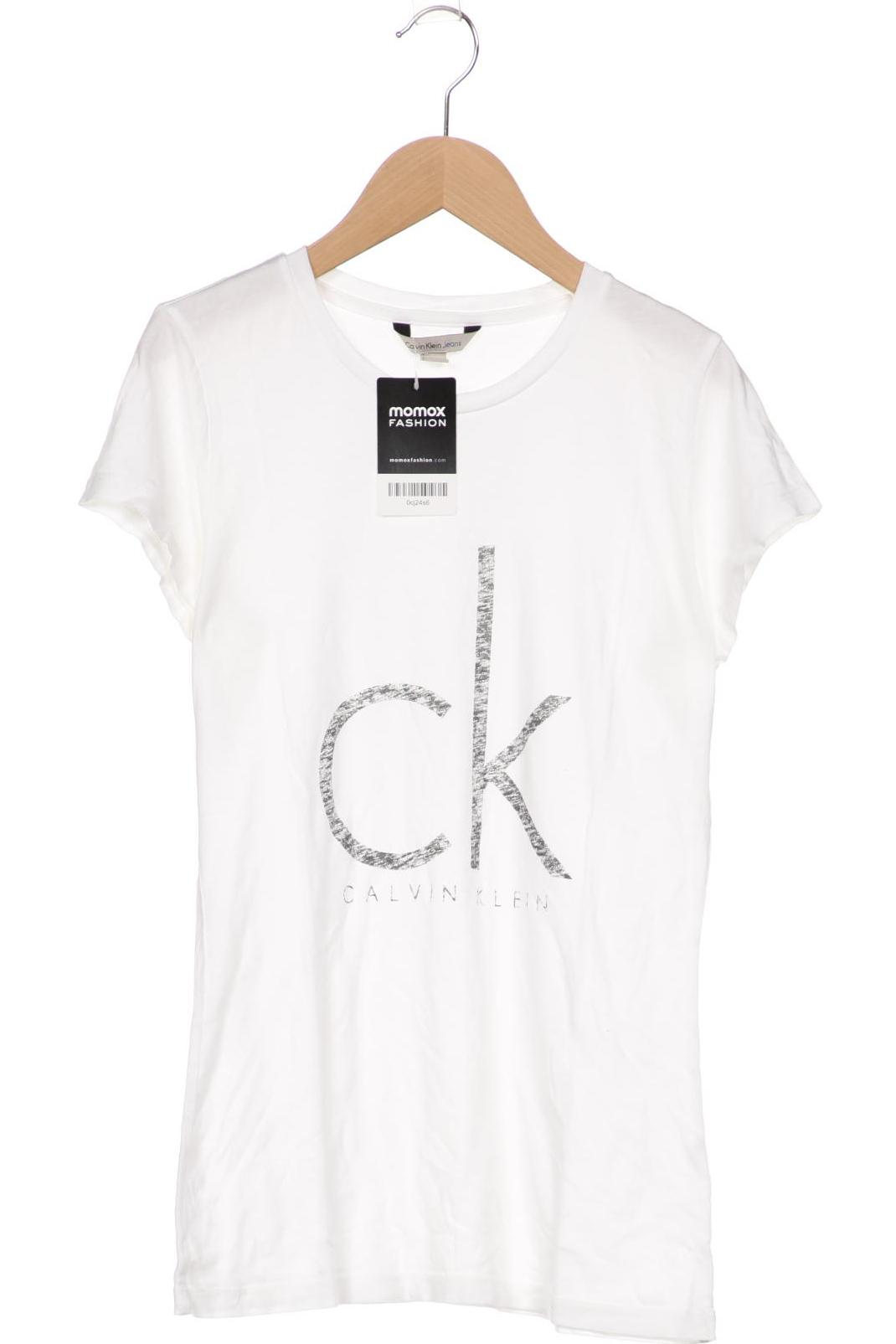 

Calvin Klein Jeans Damen T-Shirt, weiß, Gr. 36
