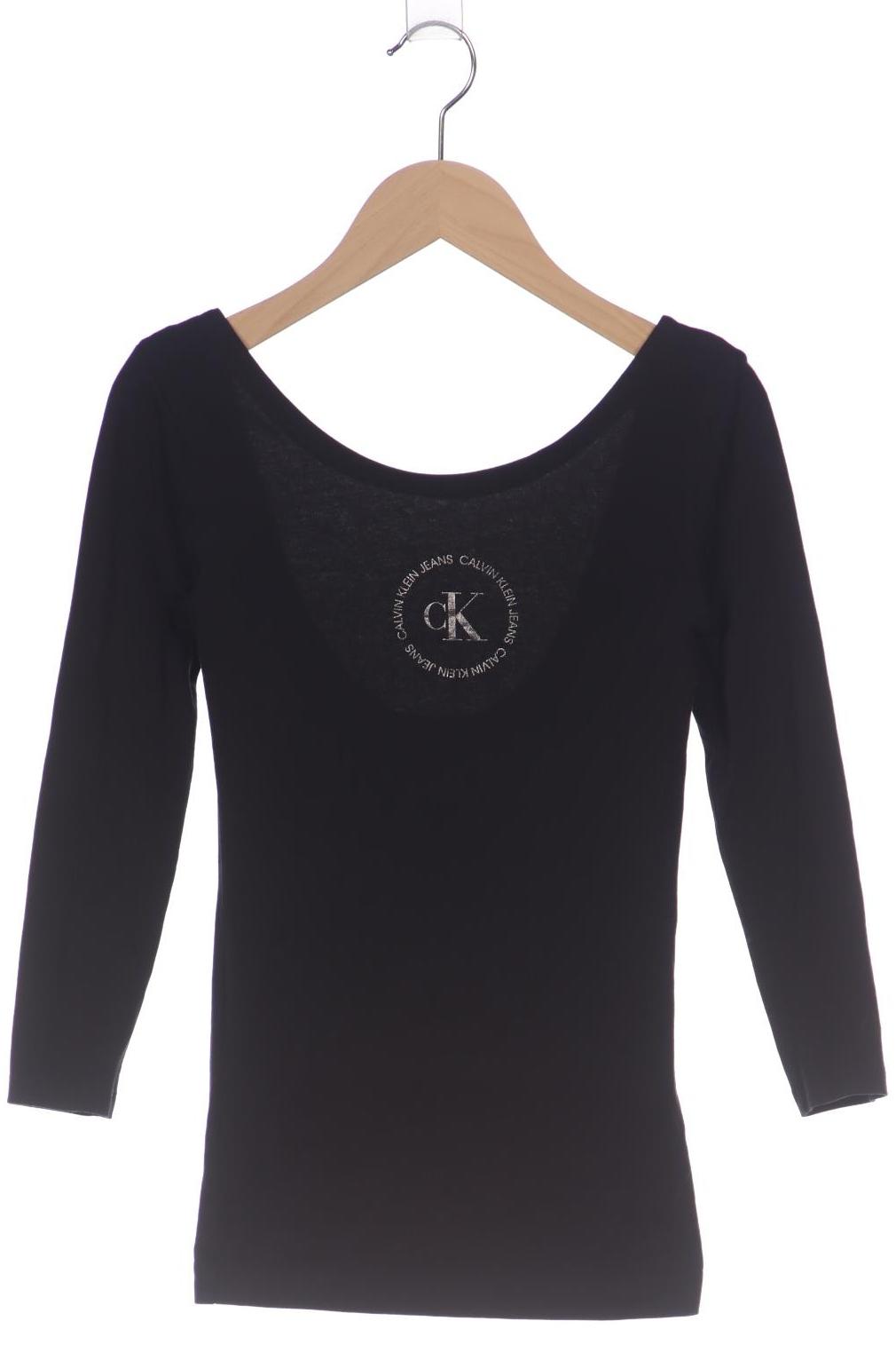

Calvin Klein Jeans Damen Langarmshirt, schwarz, Gr. 34